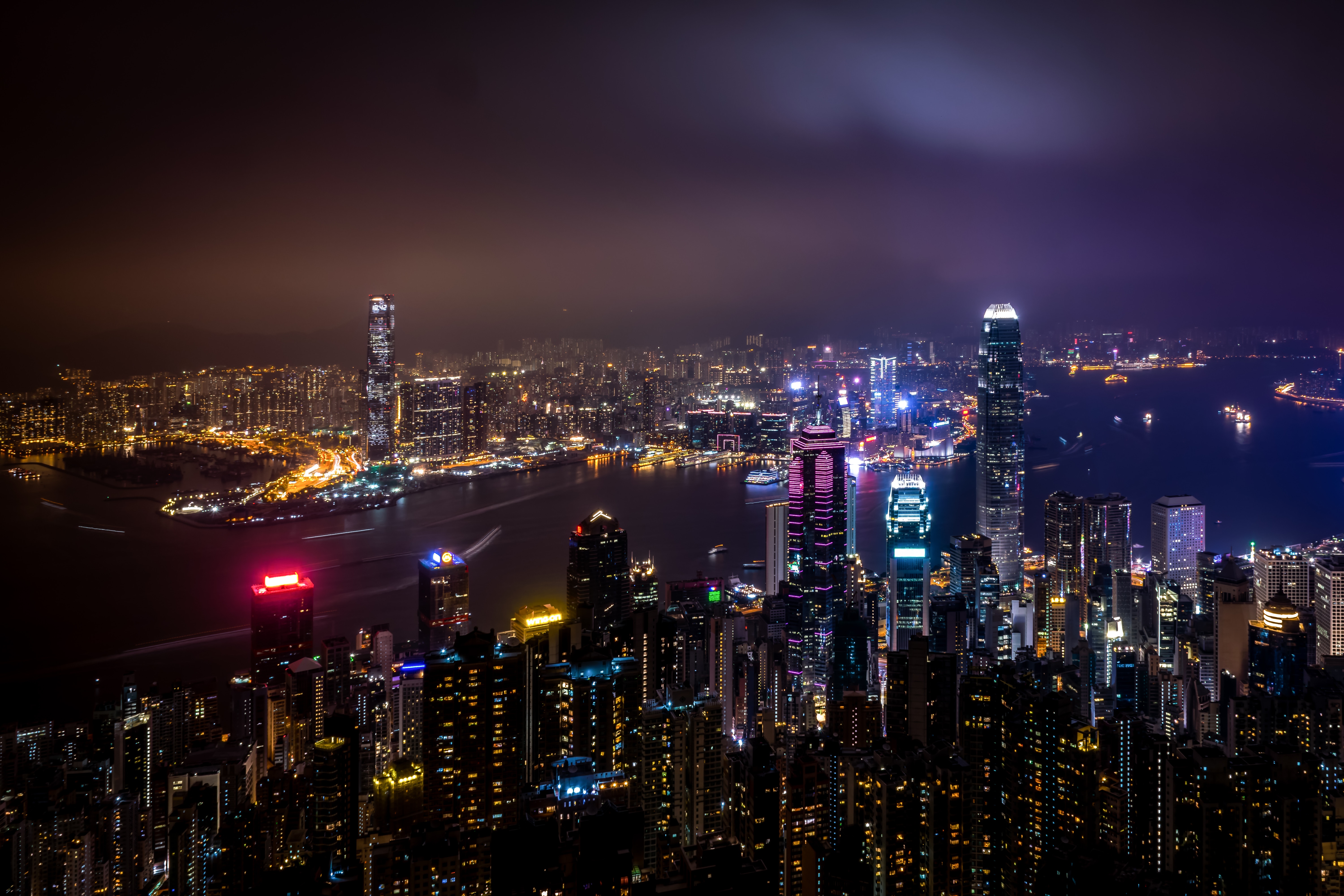 香港（中国）的夜晚-