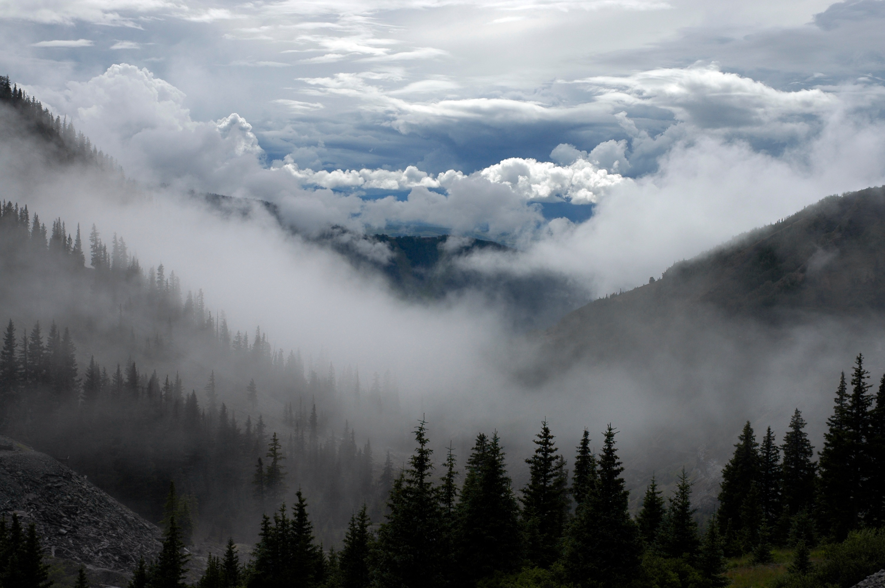 Free photo Mountains in the Fog