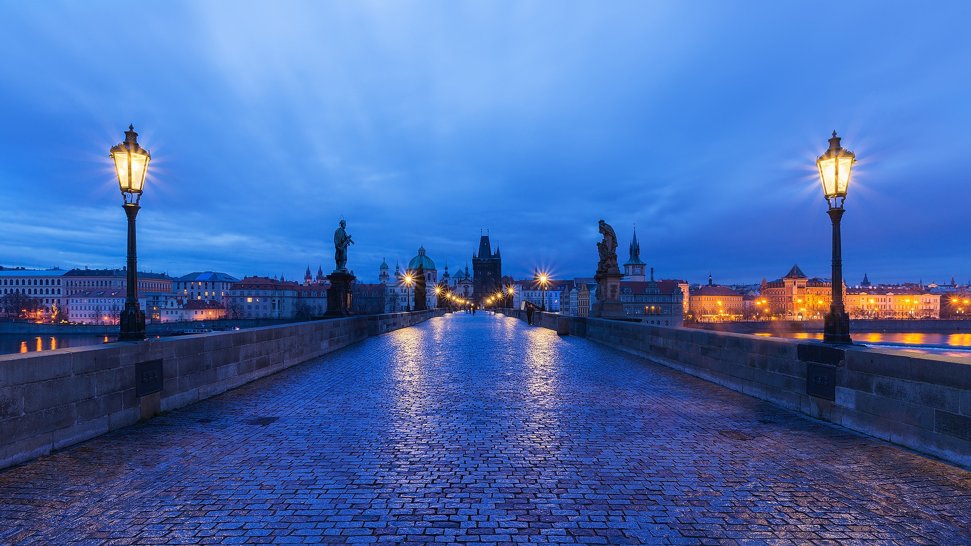 Wallpapers architecture charles bridge nacht on the desktop