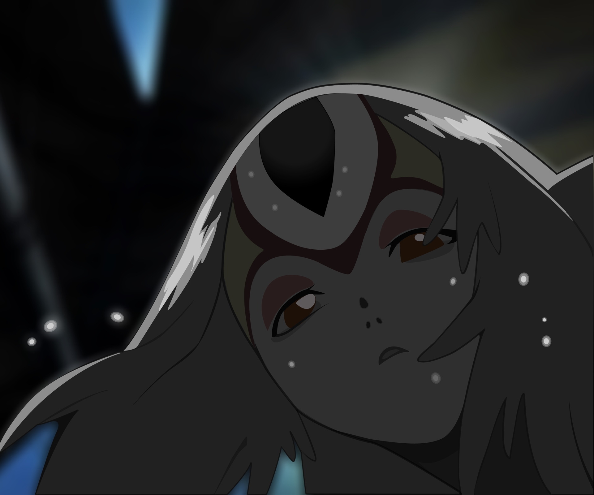 Обои иллюстрация монохромный глаза на рабочий стол