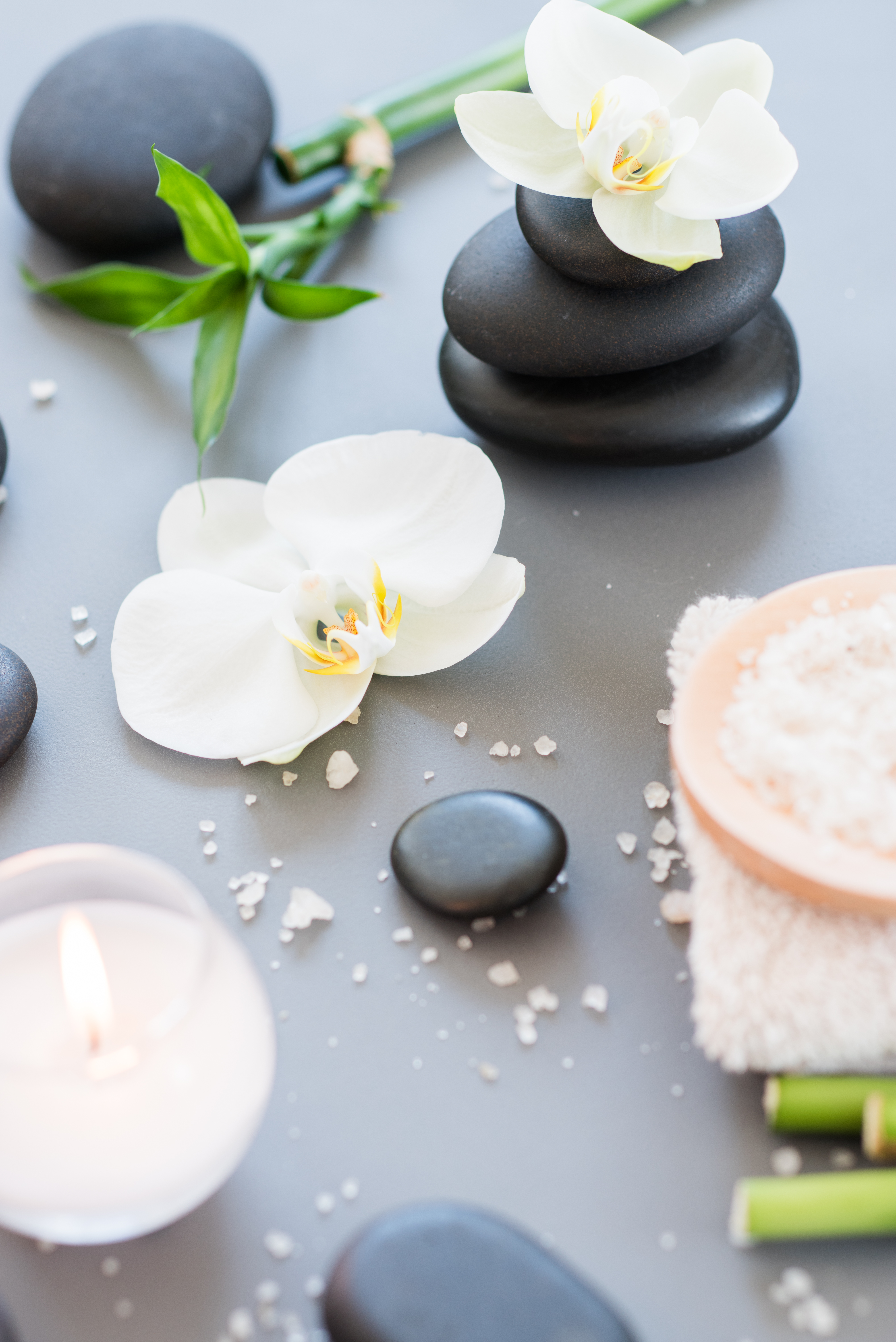 Wallpapers flat lay spa decor on the desktop