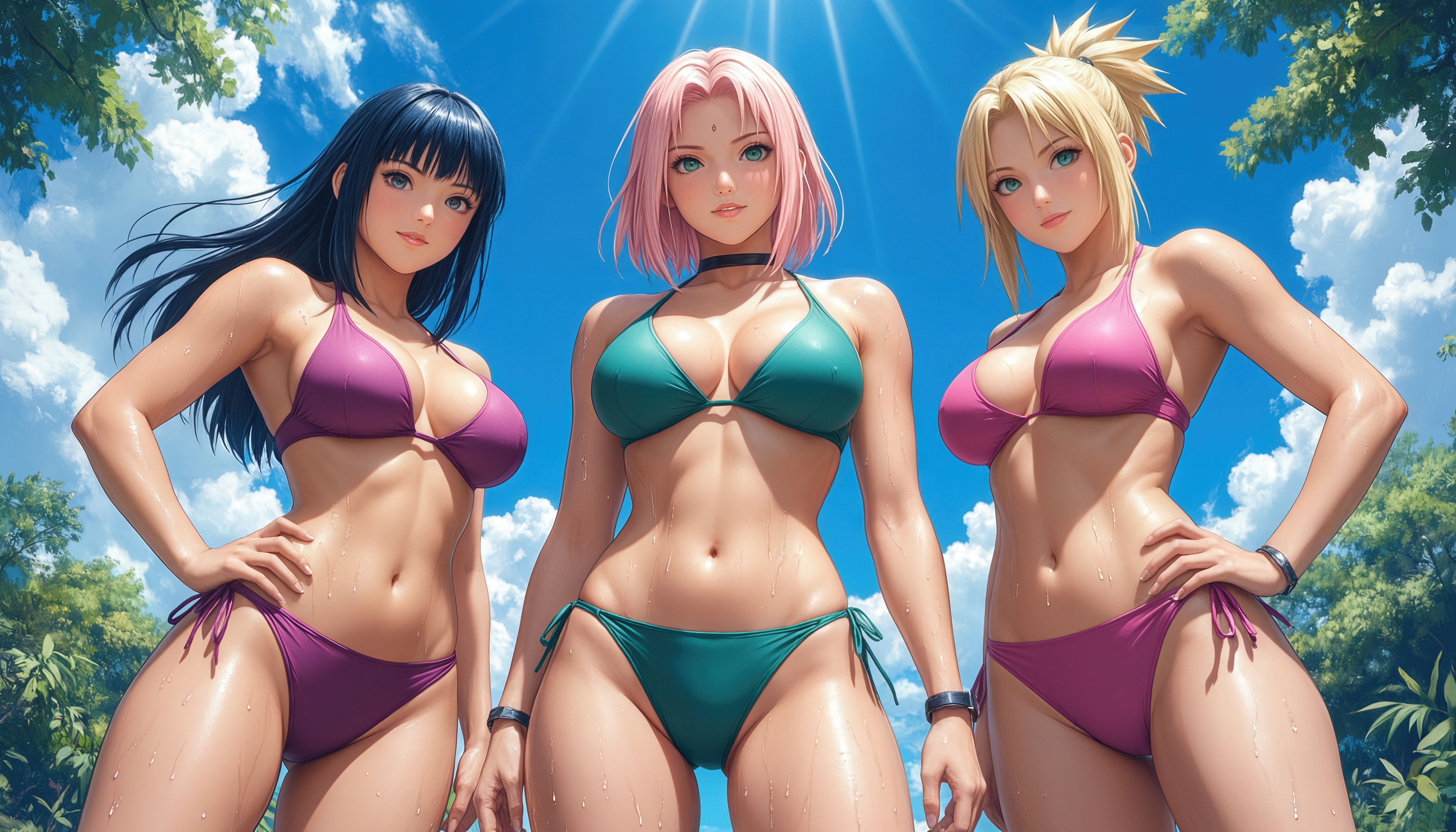 Wallpapers an anime girls beautiful Naruto on the desktop
