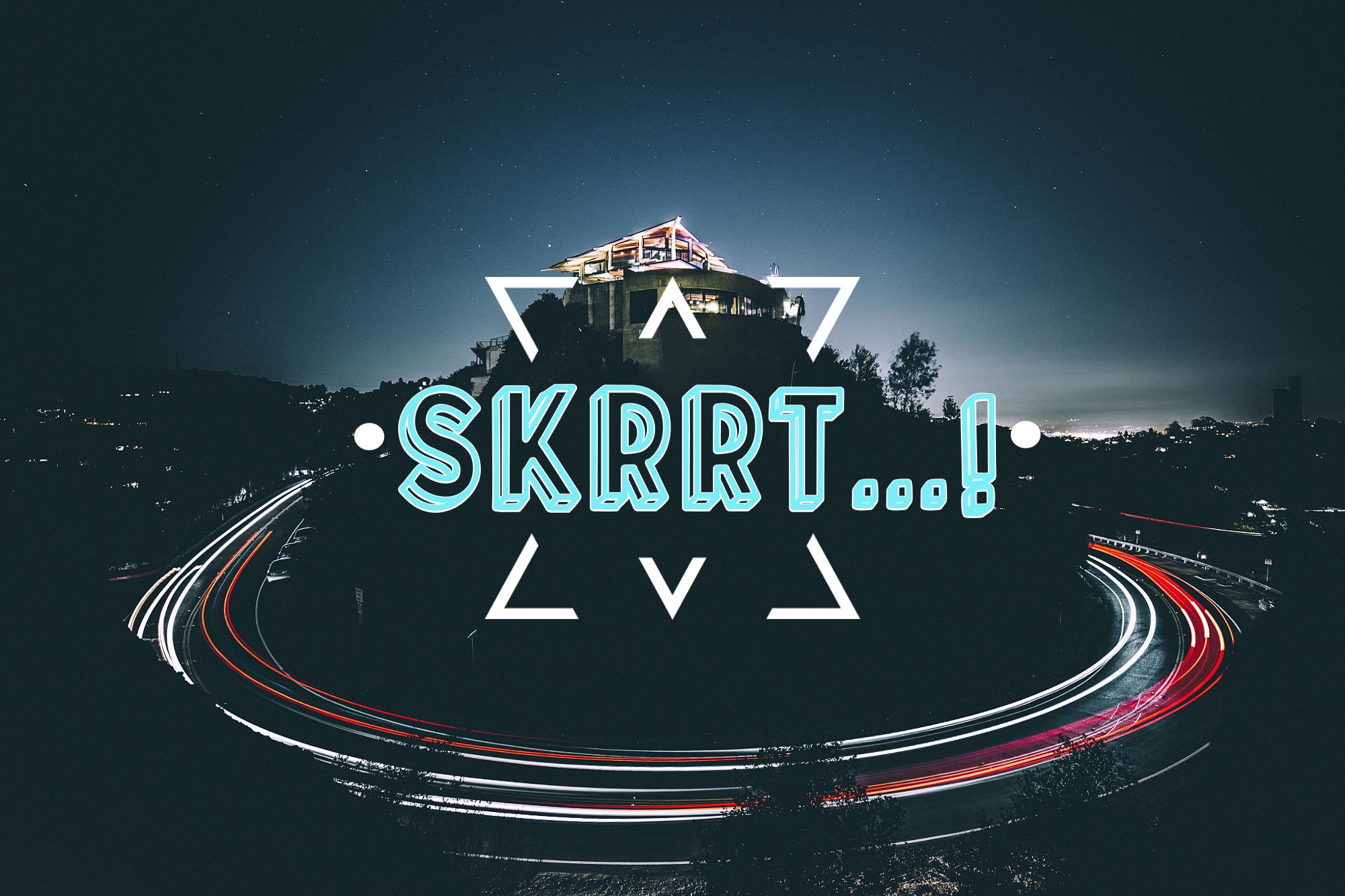 Wallpapers night triangle digital art on the desktop