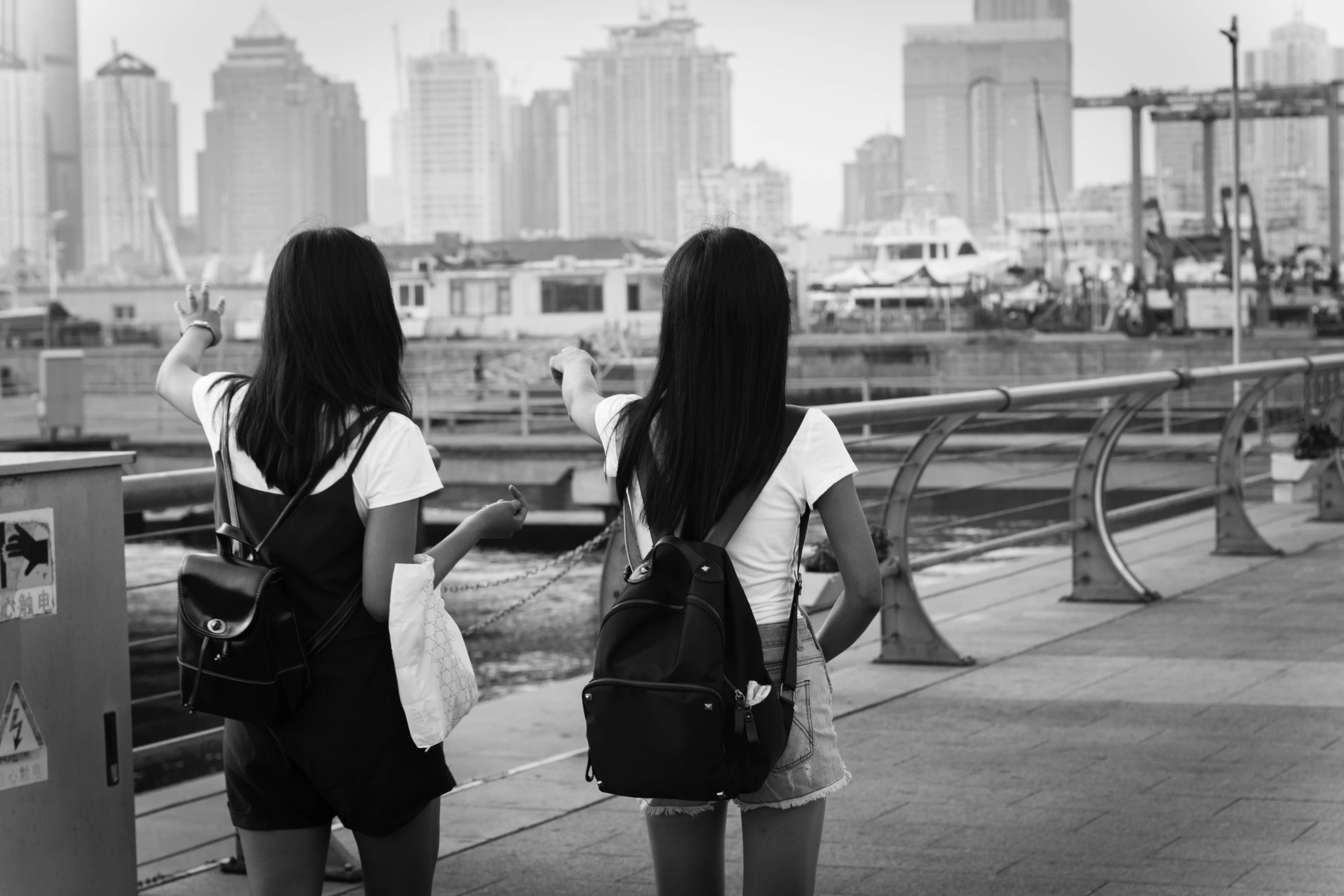 Wallpapers monochrome Asia women on the desktop