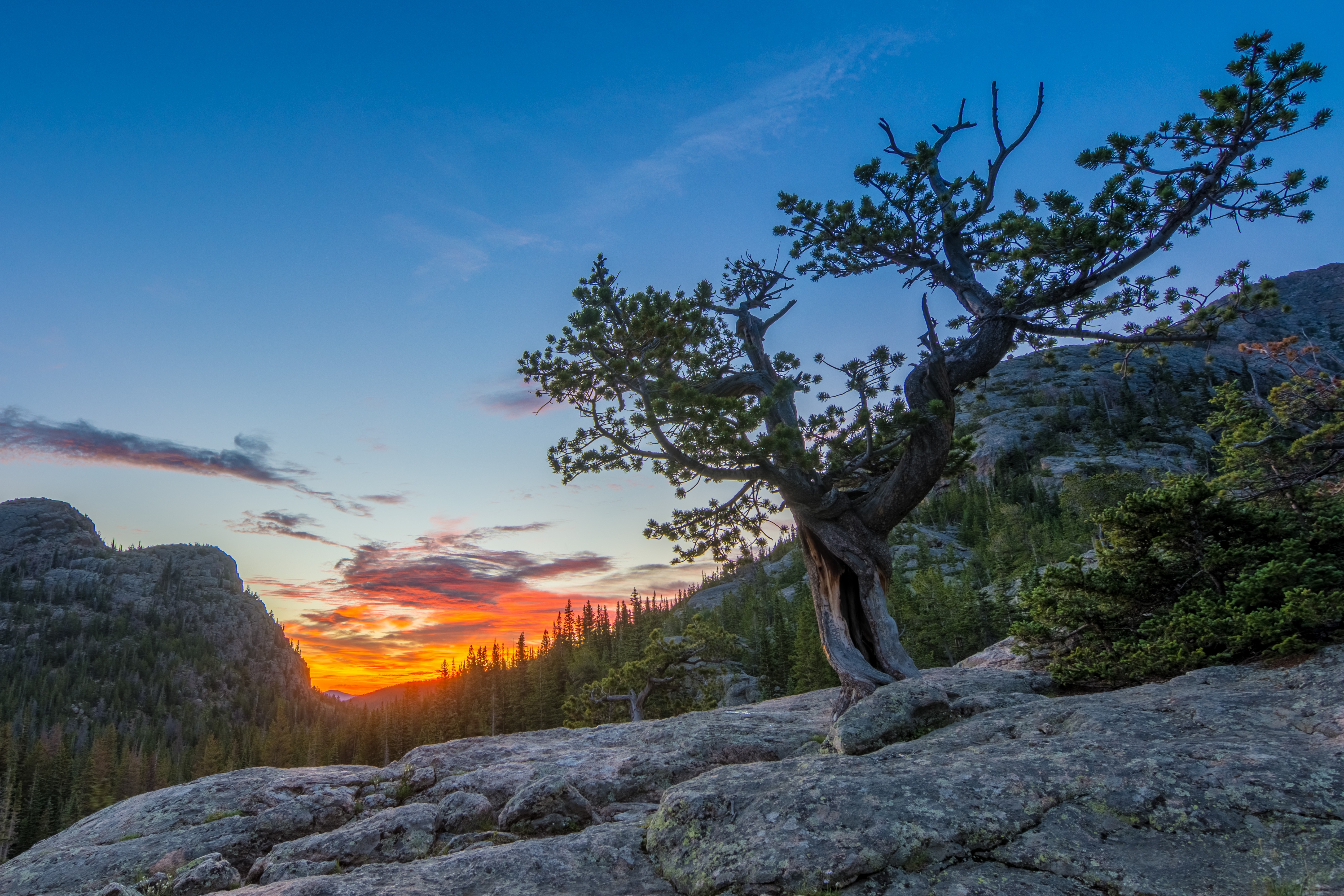 Обои Rocky Mountain National Park Colorado закат на рабочий стол