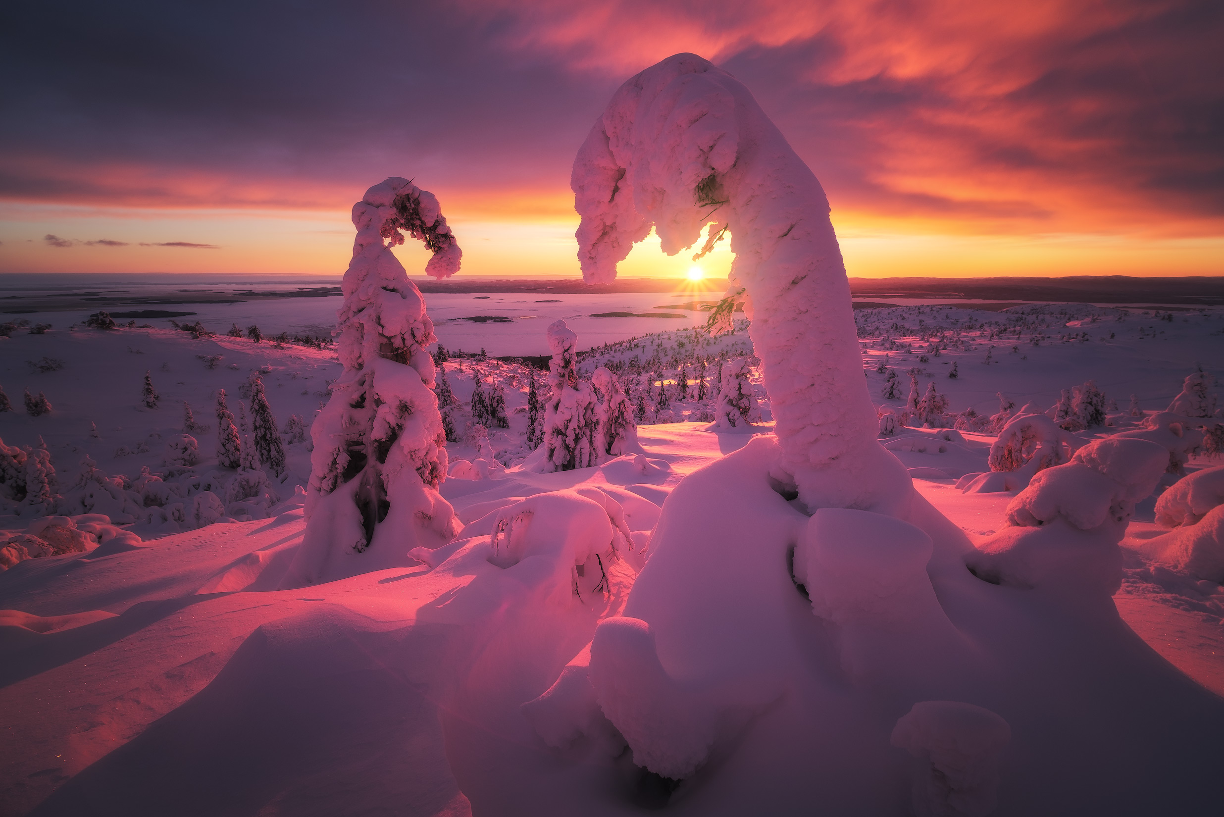 Free photo Whimsical sculptures of Russian North