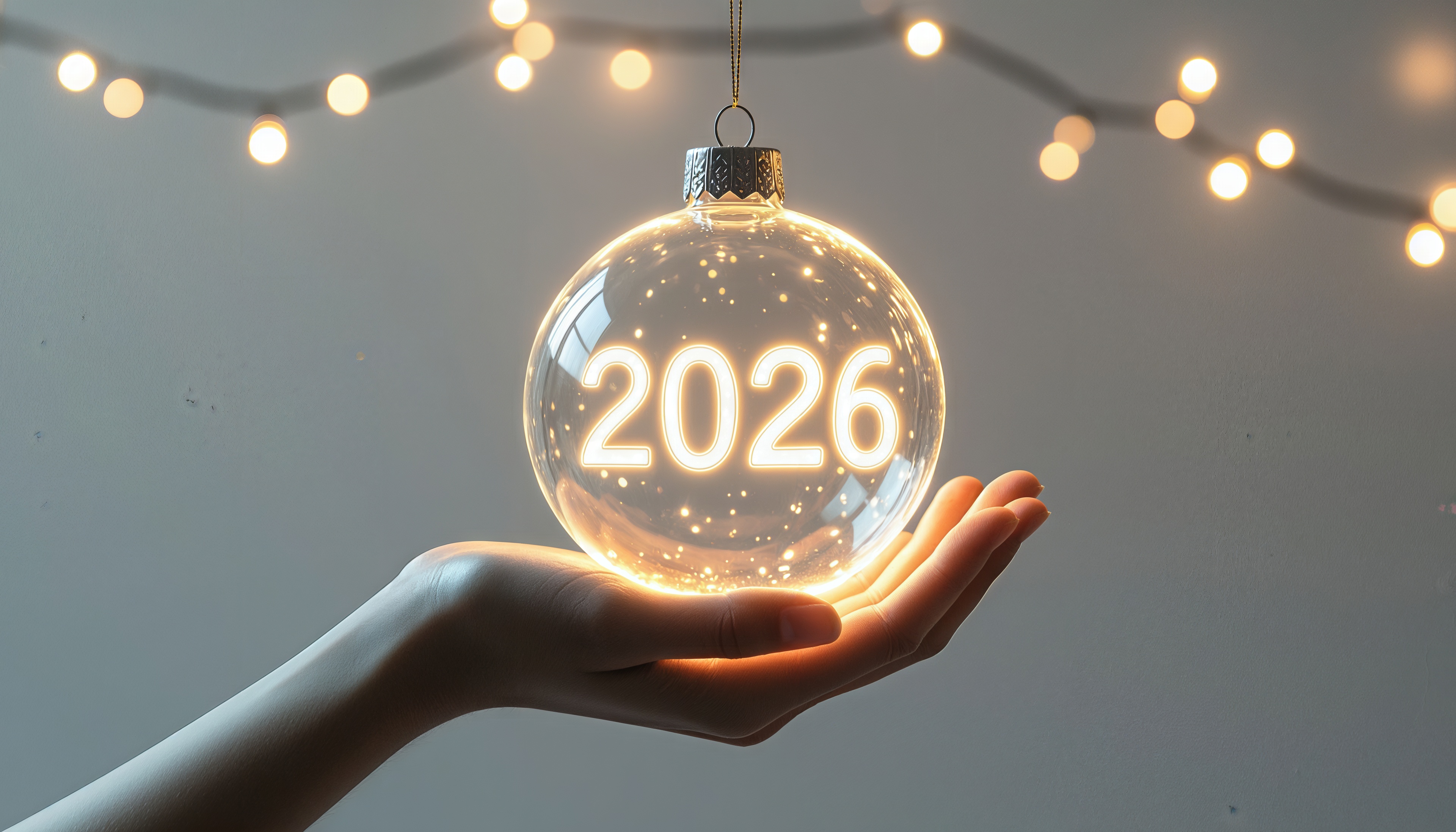 Бесплатное фото Кристальный шар с 2026: будущее в ваших руках.