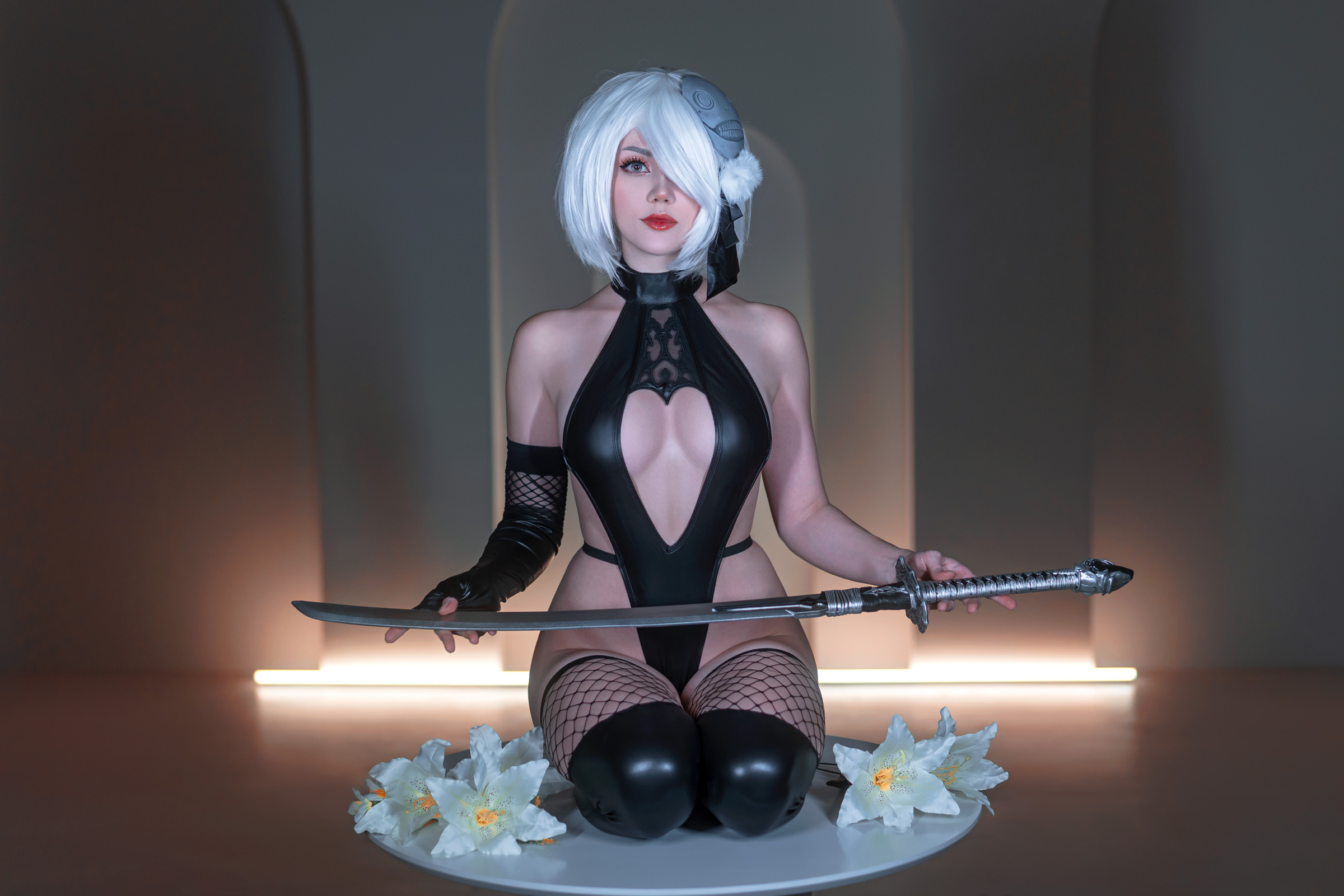 Бесплатное фото Девушка в стиле Nier automata