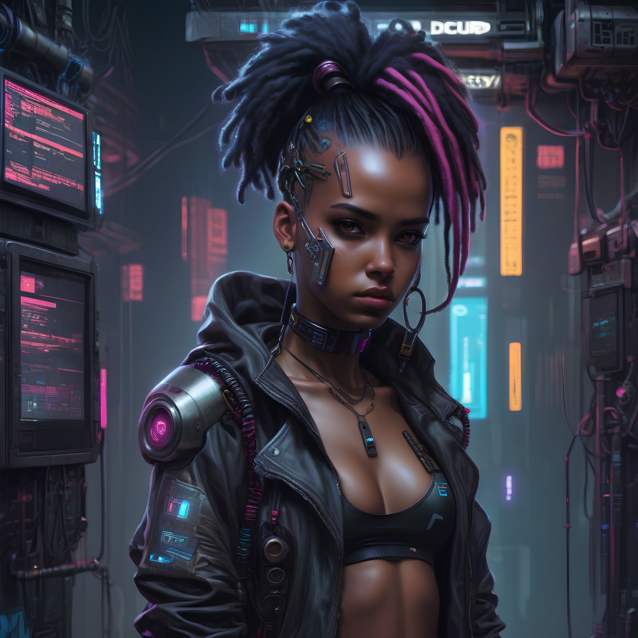 Free photo Cyberpunk girl (2)