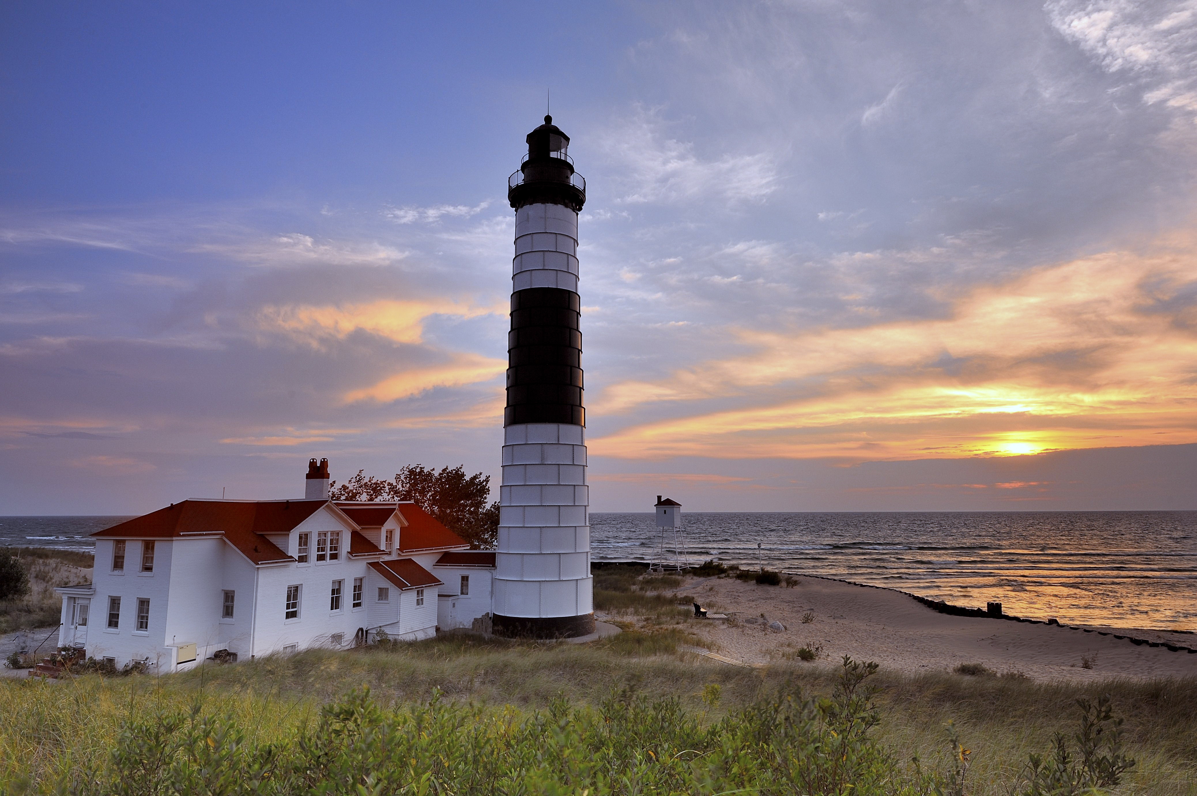 Обои Big Sable Point Lighthouse Ludington State Park на рабочий стол