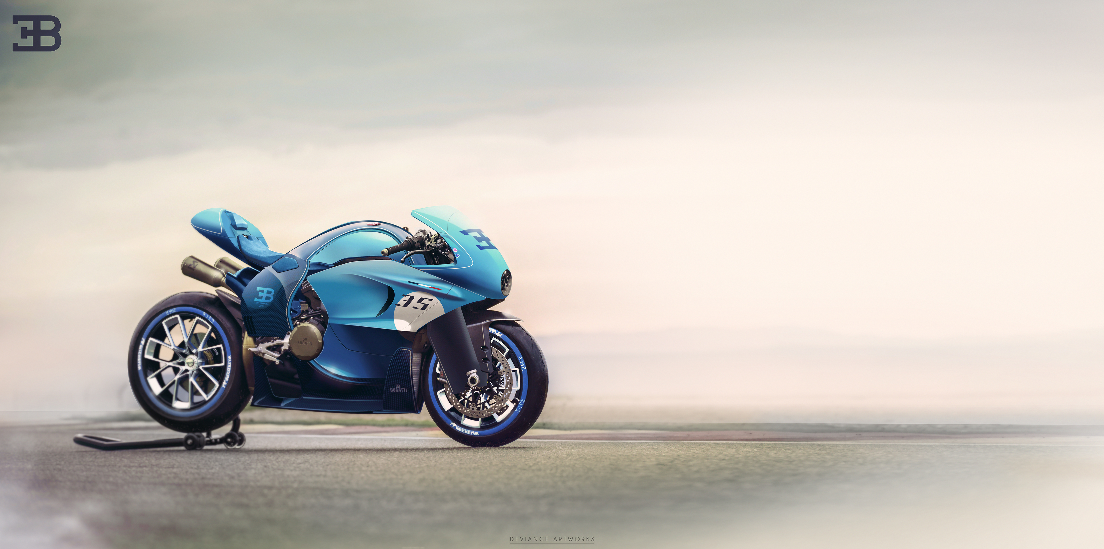 Wallpapers Bugatti motorcycles artist on the desktop