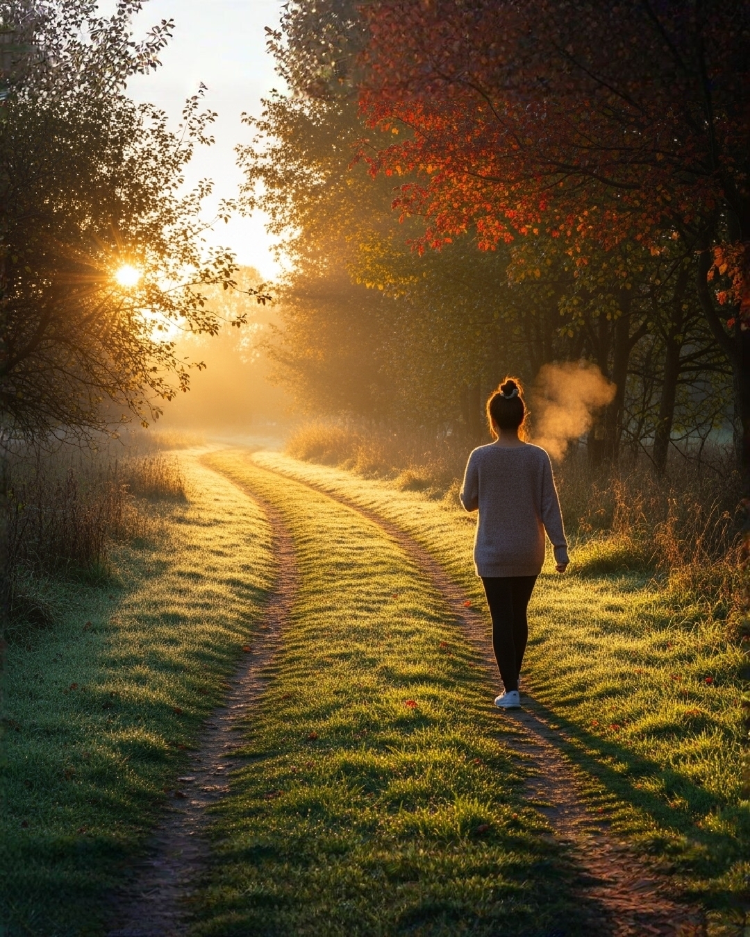 Туманное осеннее утро.