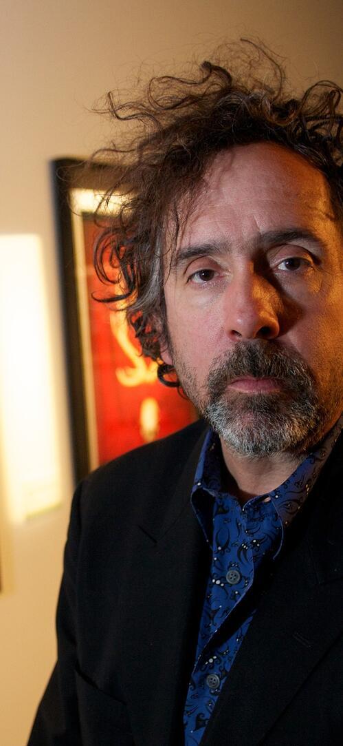 Free photo Tim Burton at an exhibition of his work