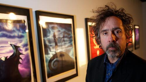 Free photo Tim Burton at an exhibition of his work
