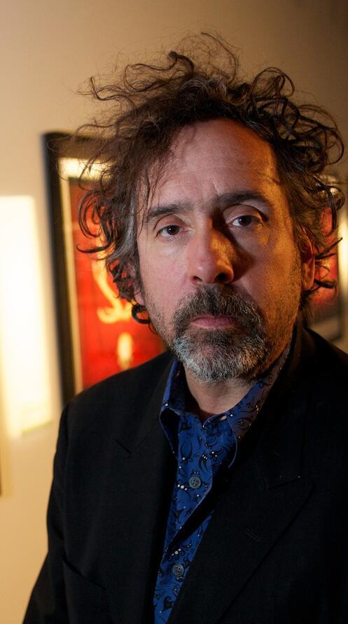 Free photo Tim Burton at an exhibition of his work