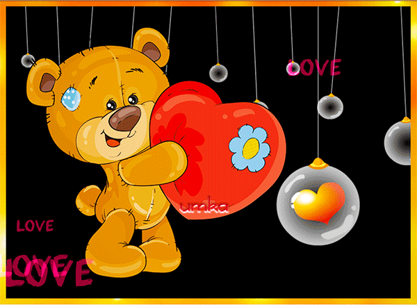 Free postcard A teddy bear with love for you