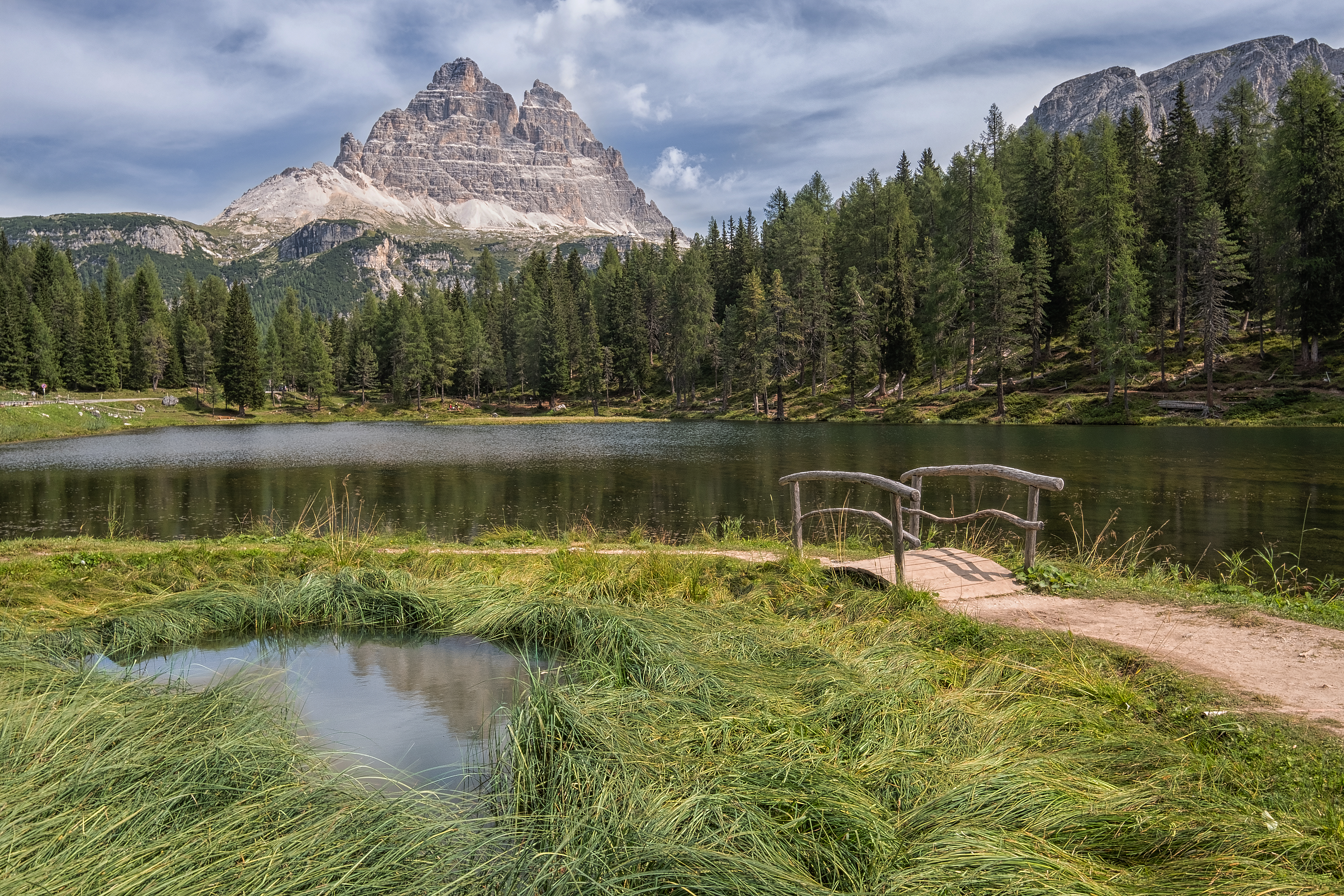 Обои Озеро Анторно Dolomiti Италия на рабочий стол