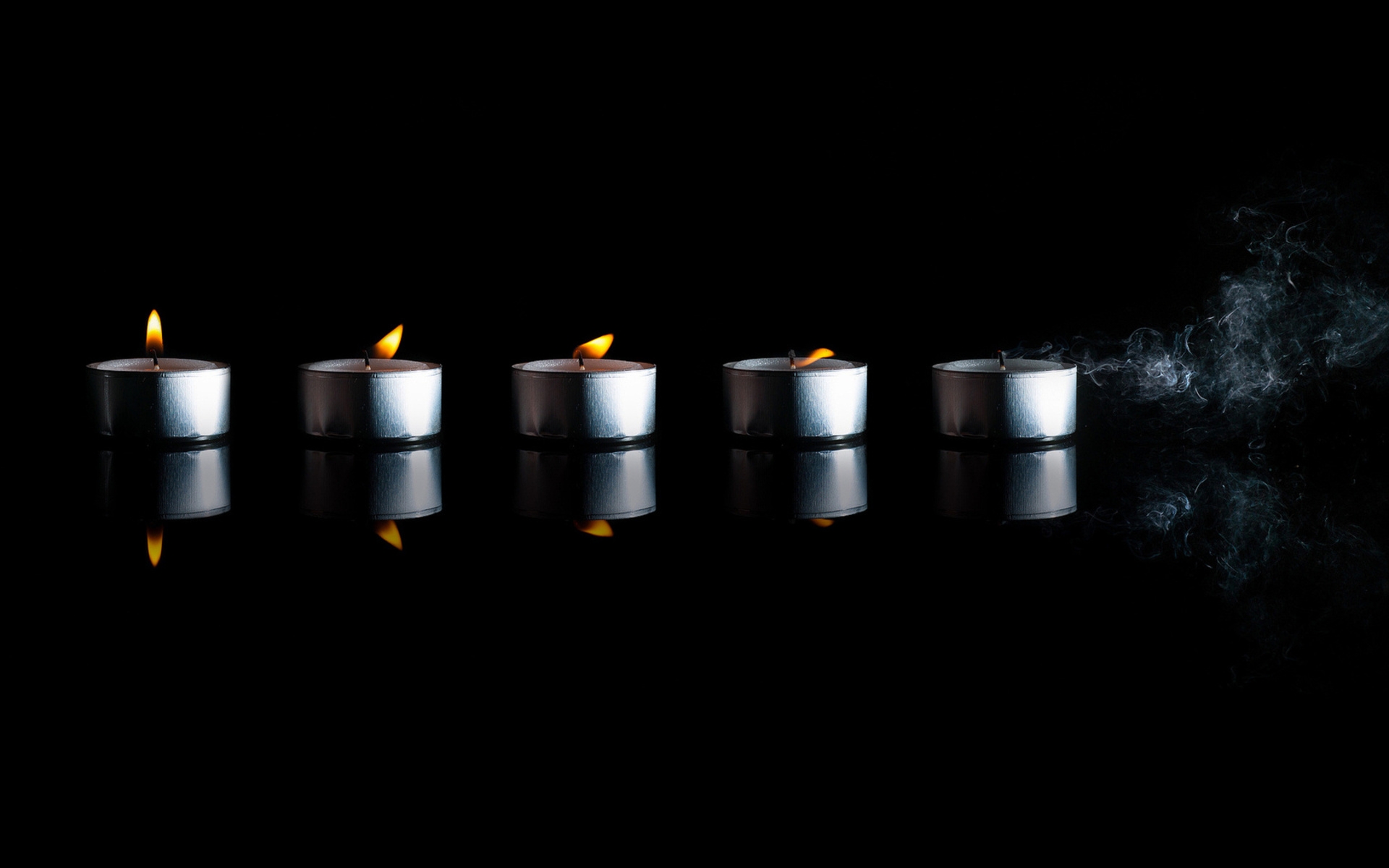 Wallpapers black smoke candles on the desktop