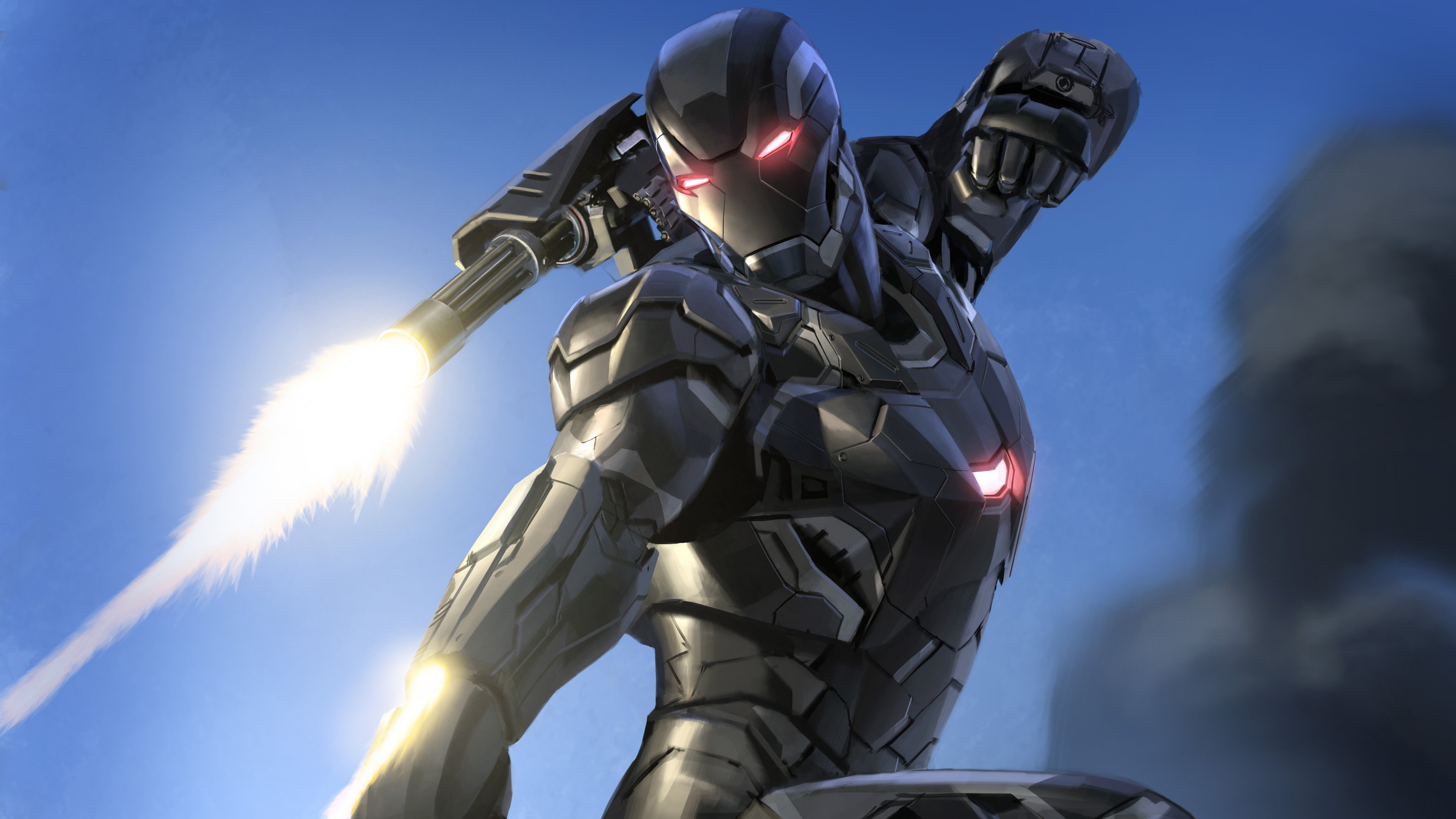 Wallpapers Iron Man military machine nano suit on the desktop