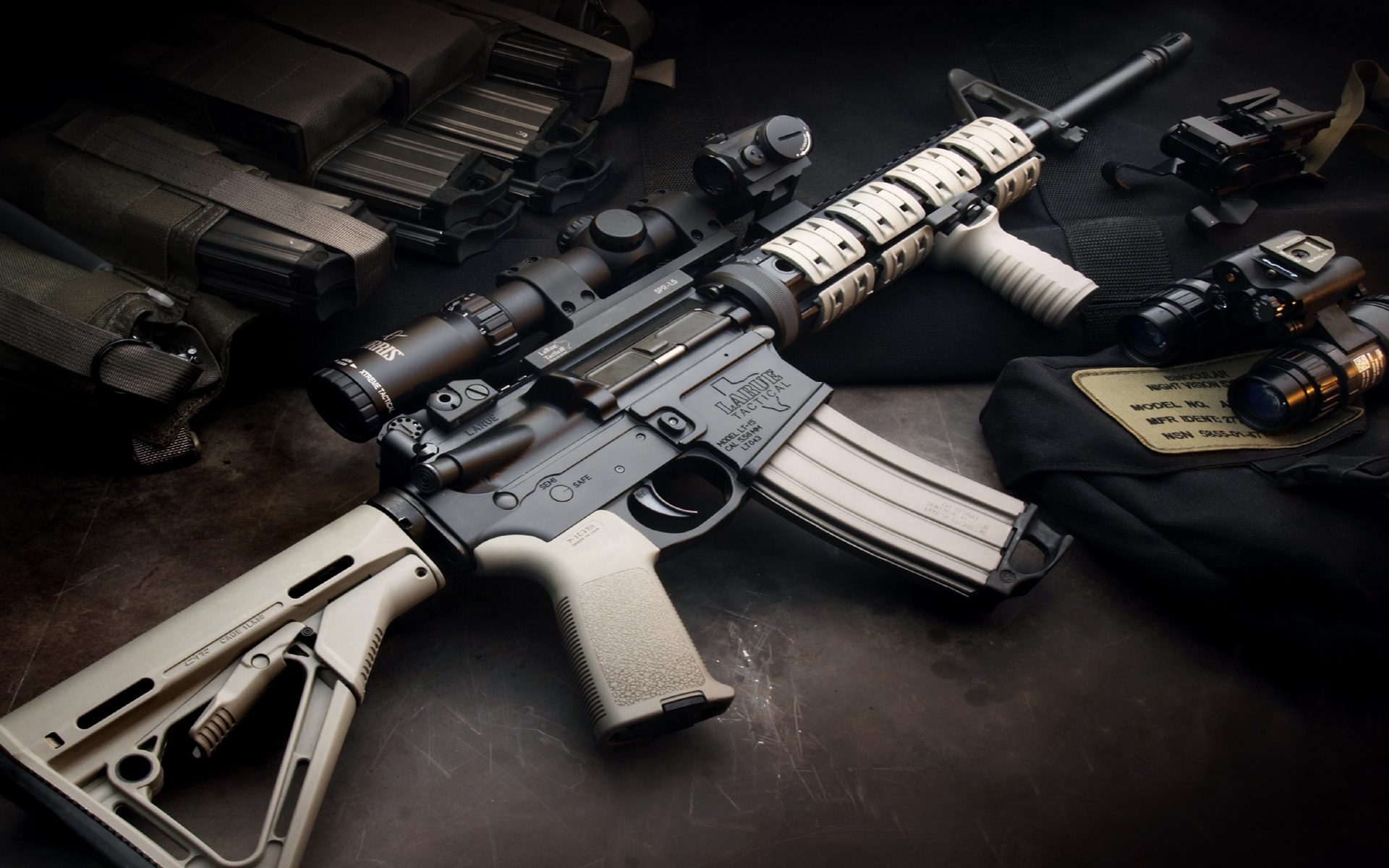 Free photo American m4 a1 automatic rifle.