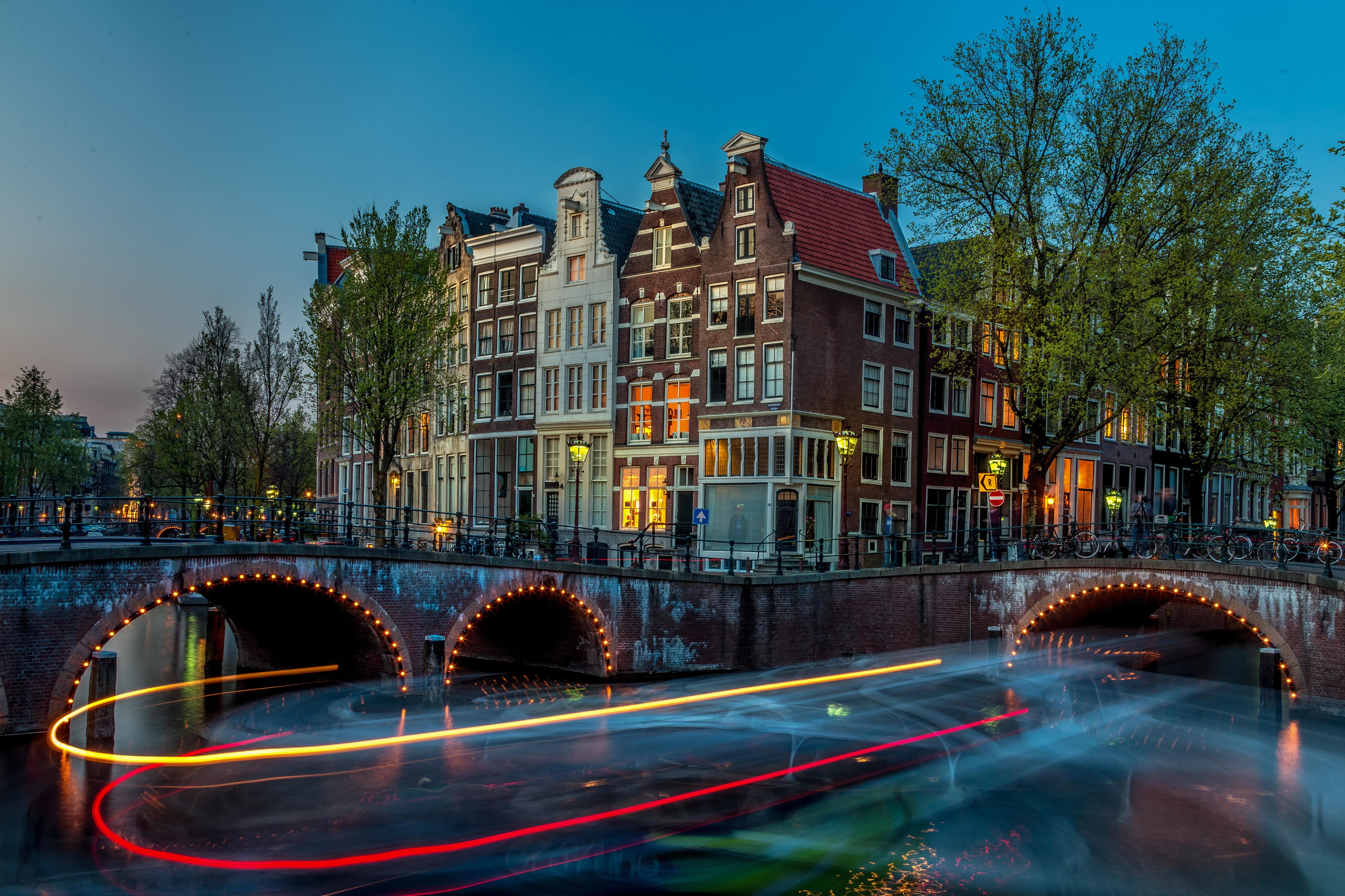 桌面上的壁纸阿姆斯特丹 荷兰 桥牌