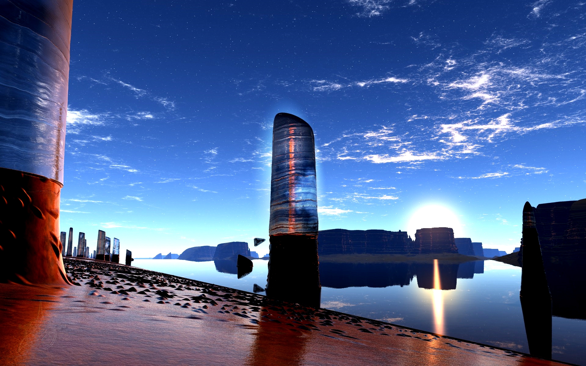 桌面上的壁纸大自然 海滩 启示