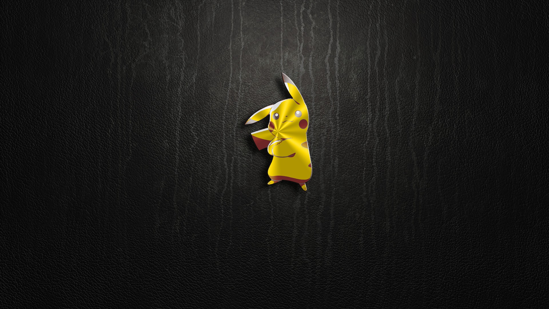 Pikachu keychain on a black background
