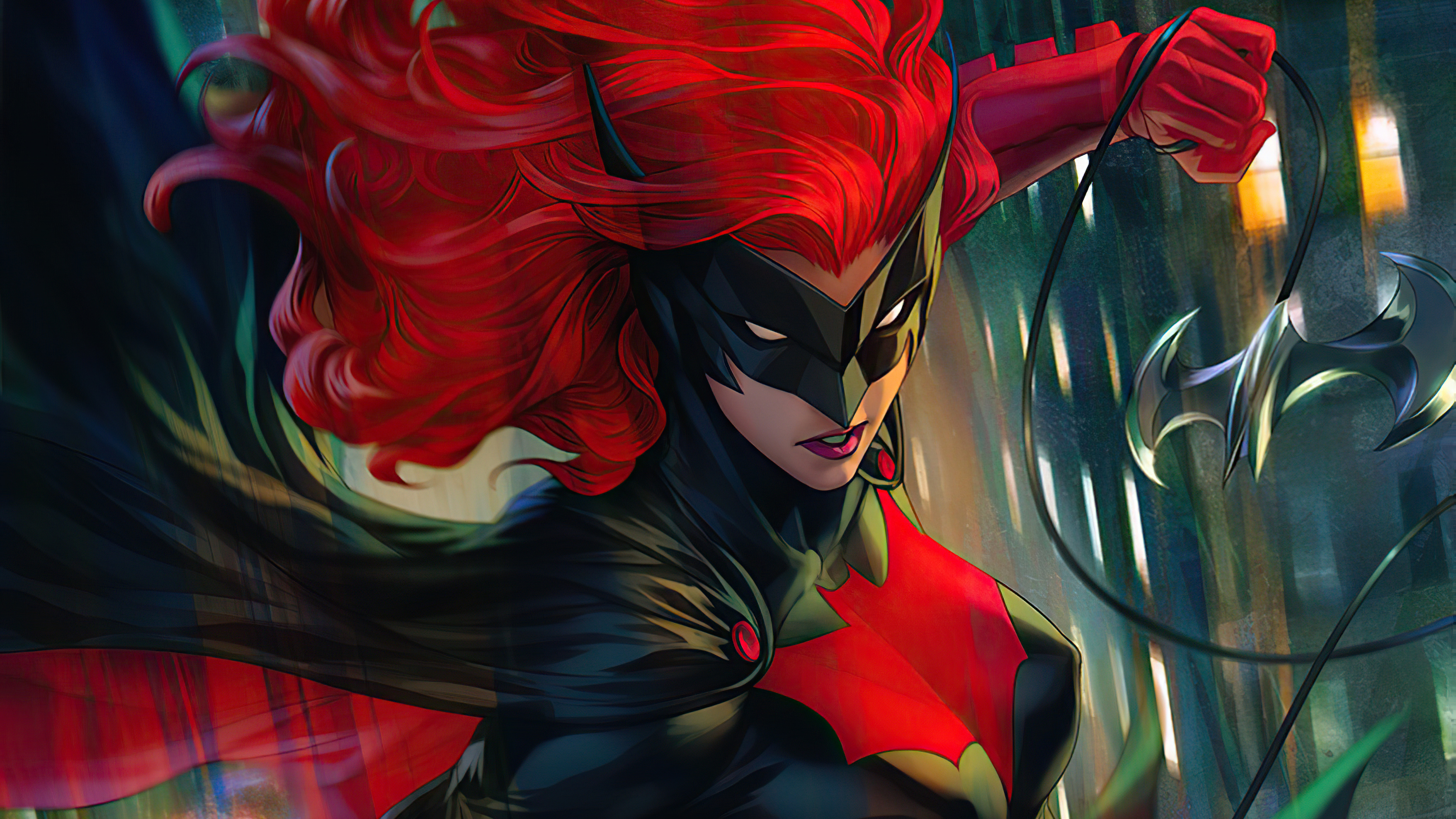 Wallpapers bat red hair superheroes on the desktop