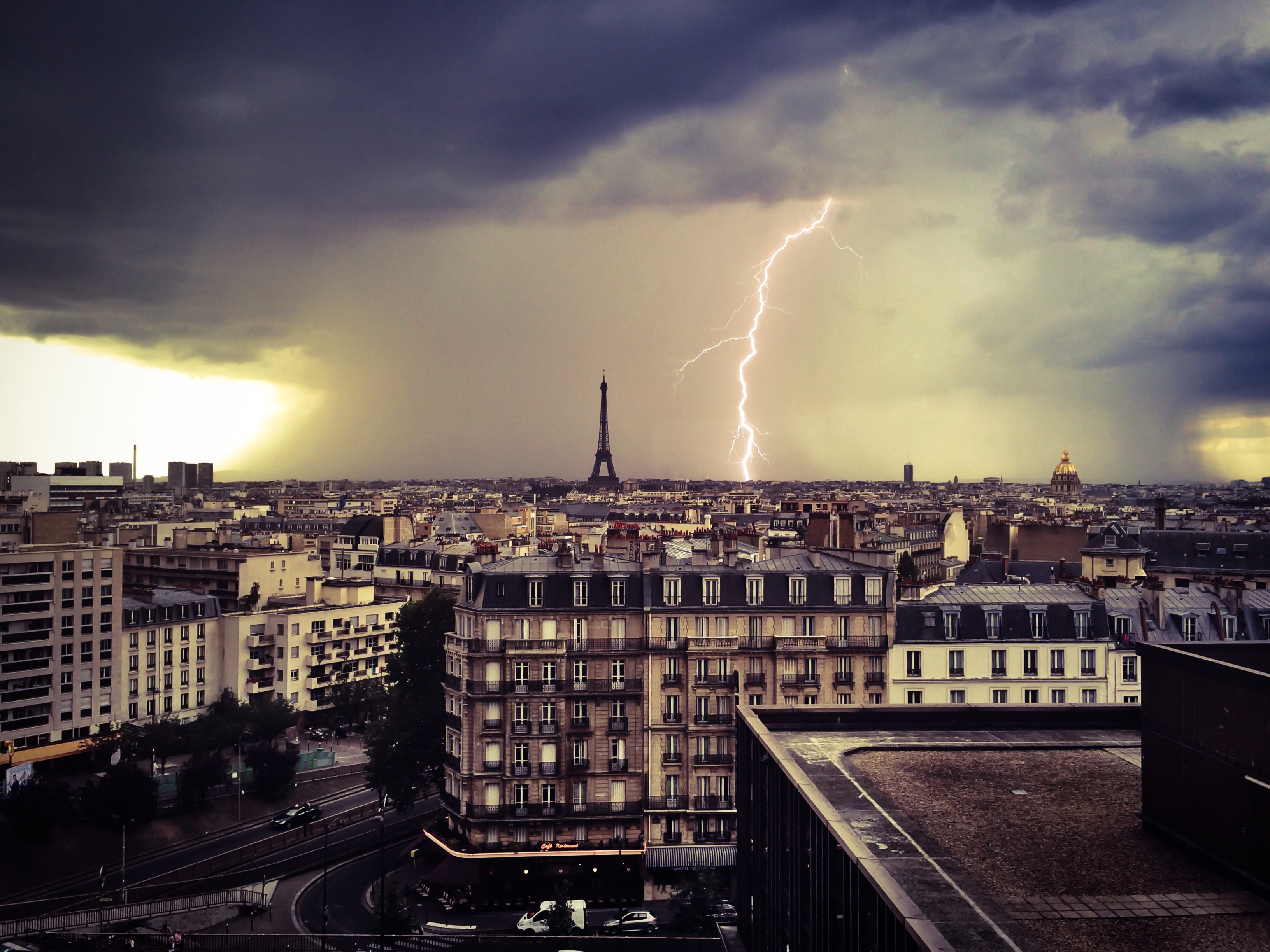 Wallpapers city photo from a height Paris on the desktop