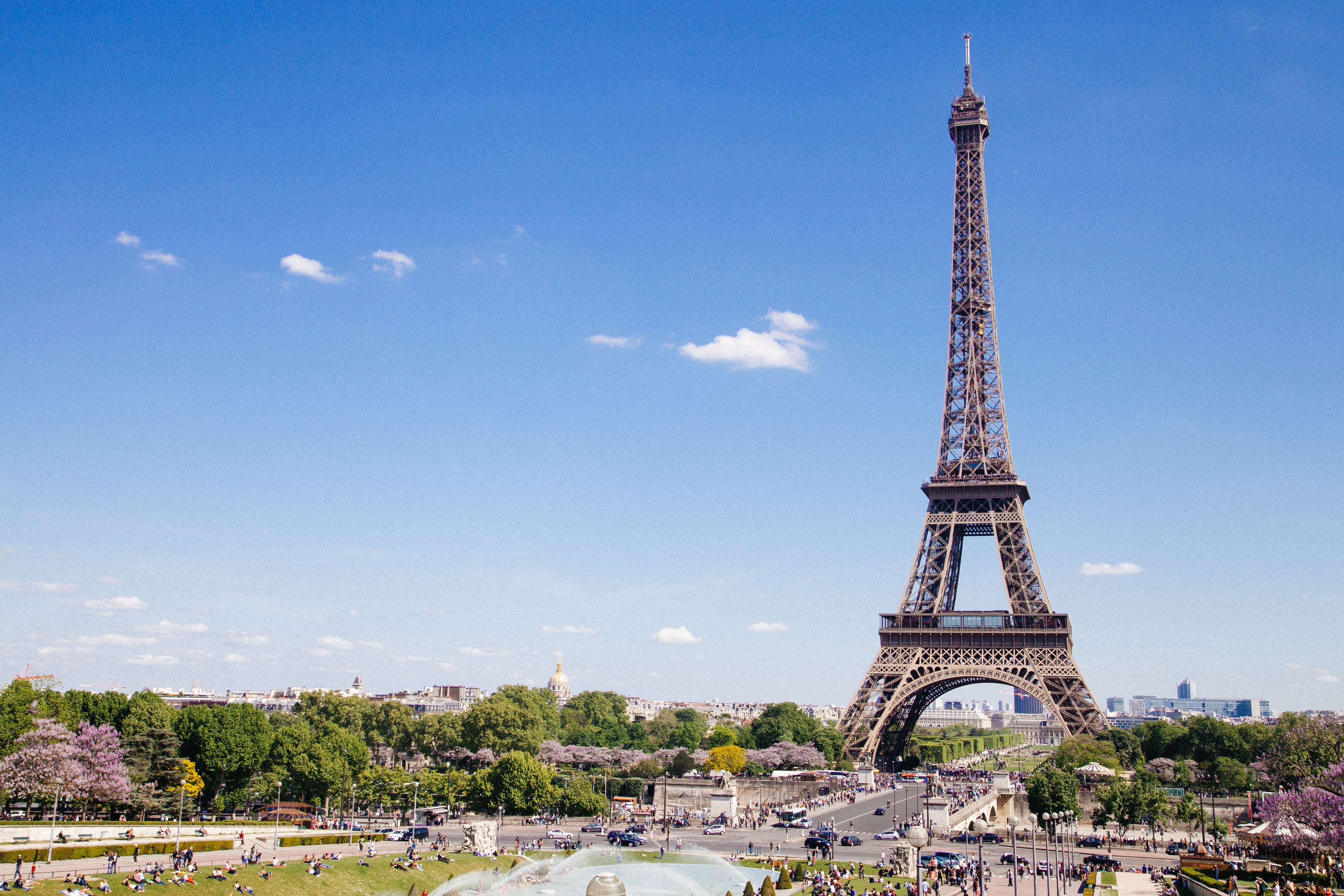 Обои архитектура Эйфелева Башня Париж на рабочий стол