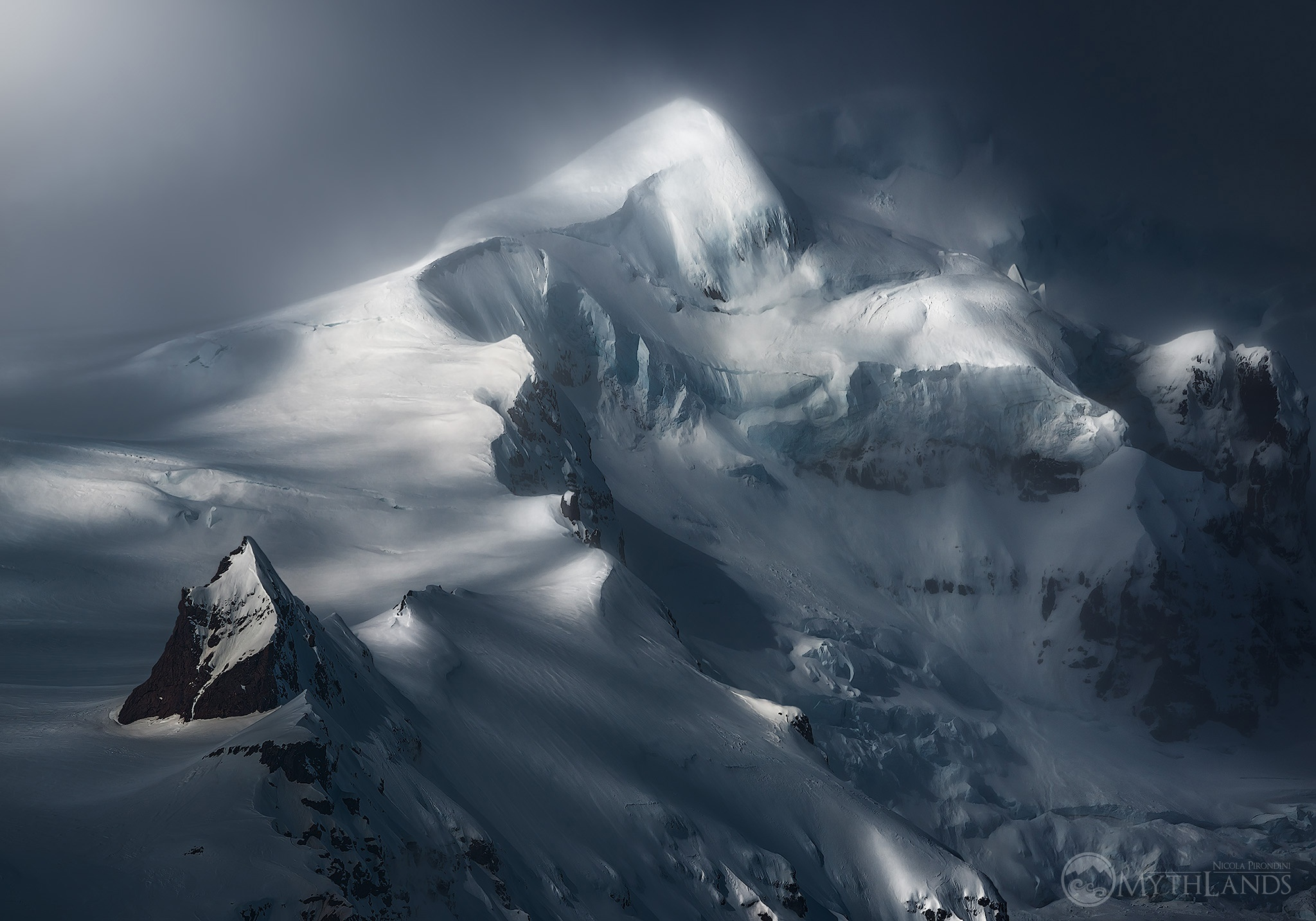 Wallpapers peak aerial view wallpaper snowy mountain on the desktop