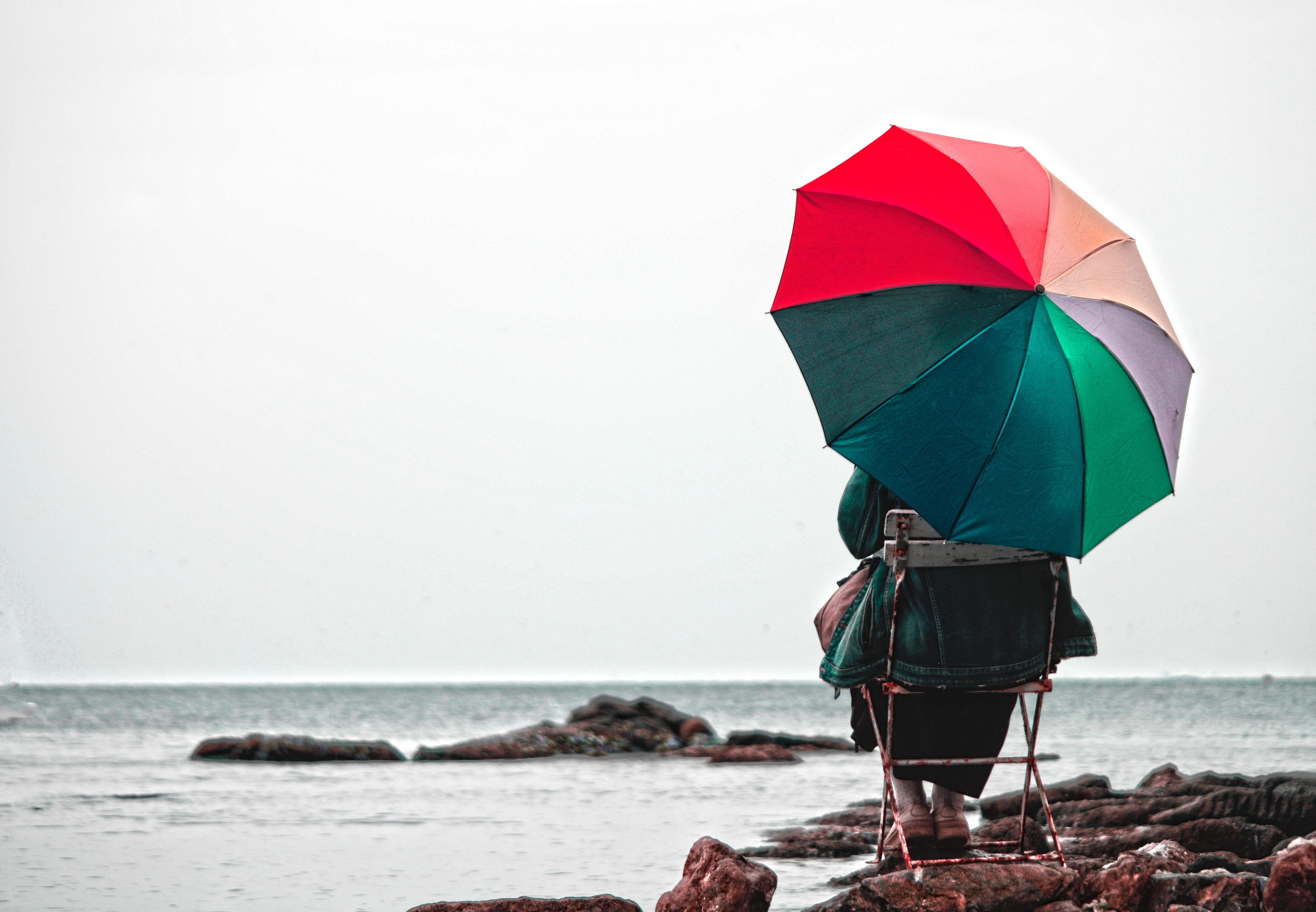 Wallpapers nature umbrella sea on the desktop