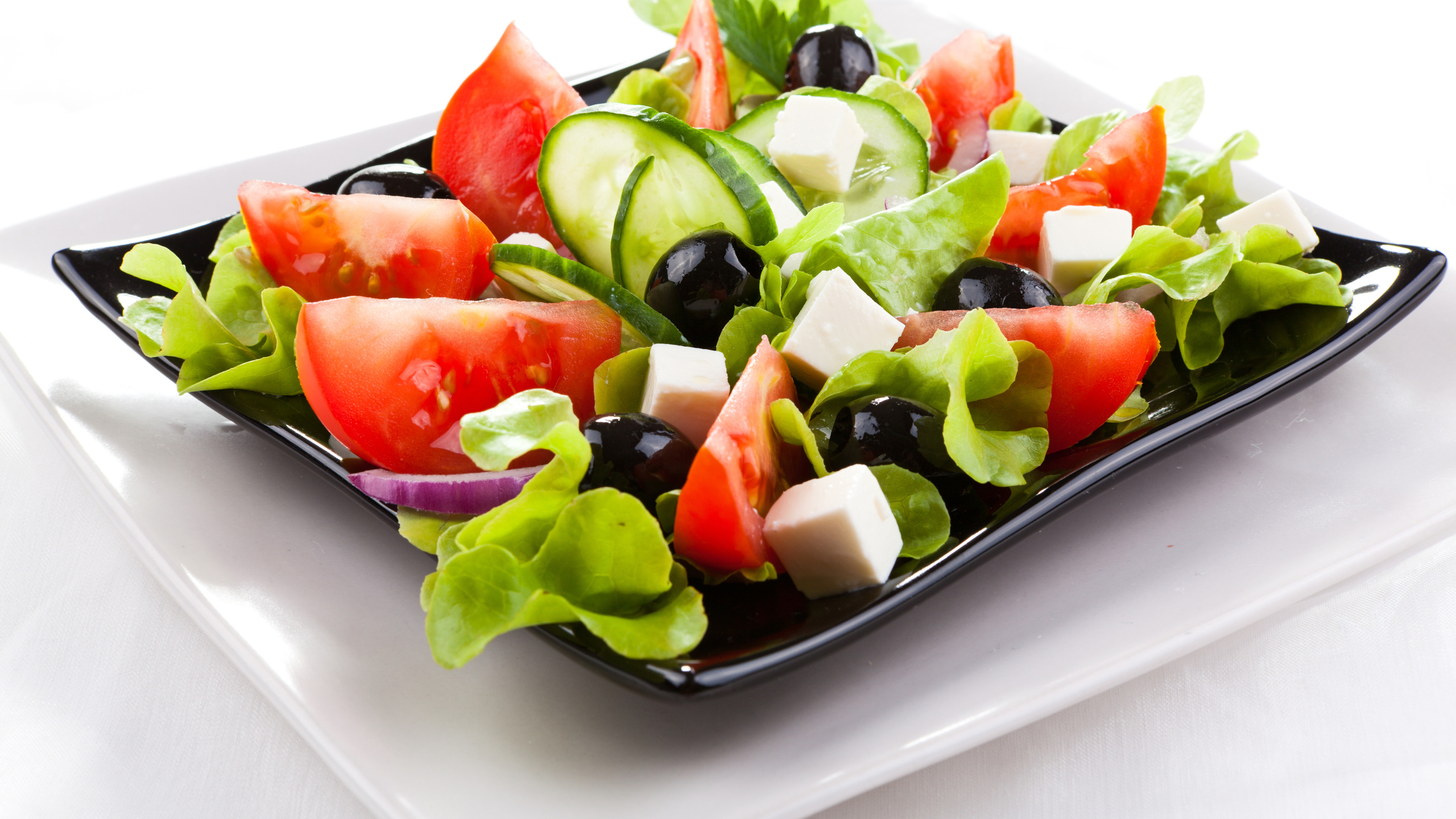 Wallpapers plates salad greek on the desktop