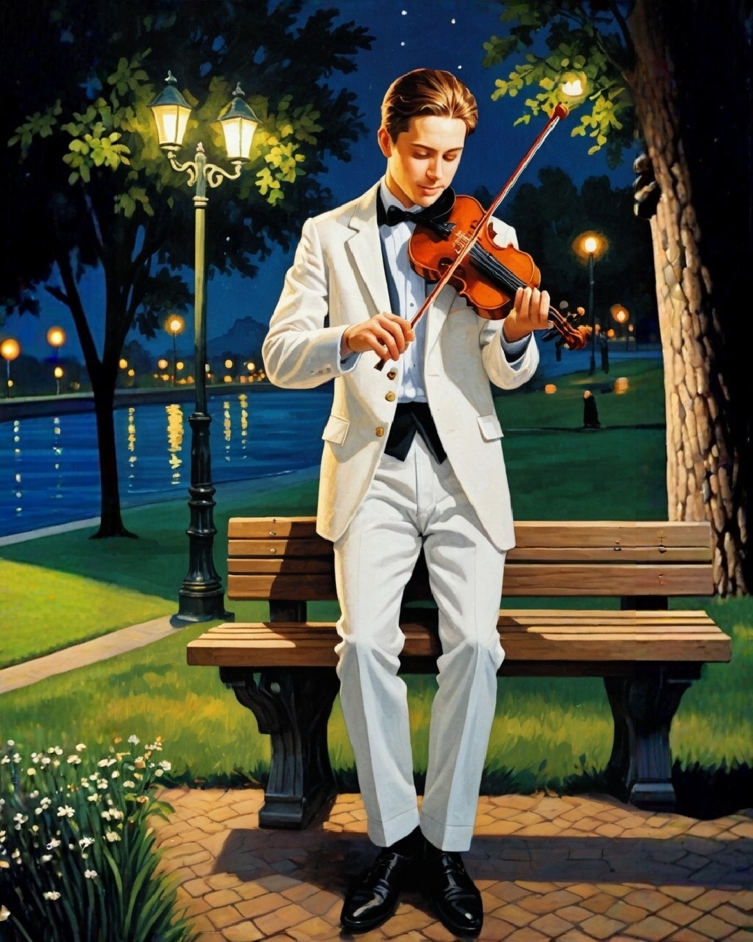 Бесплатное фото Игра на скрипке