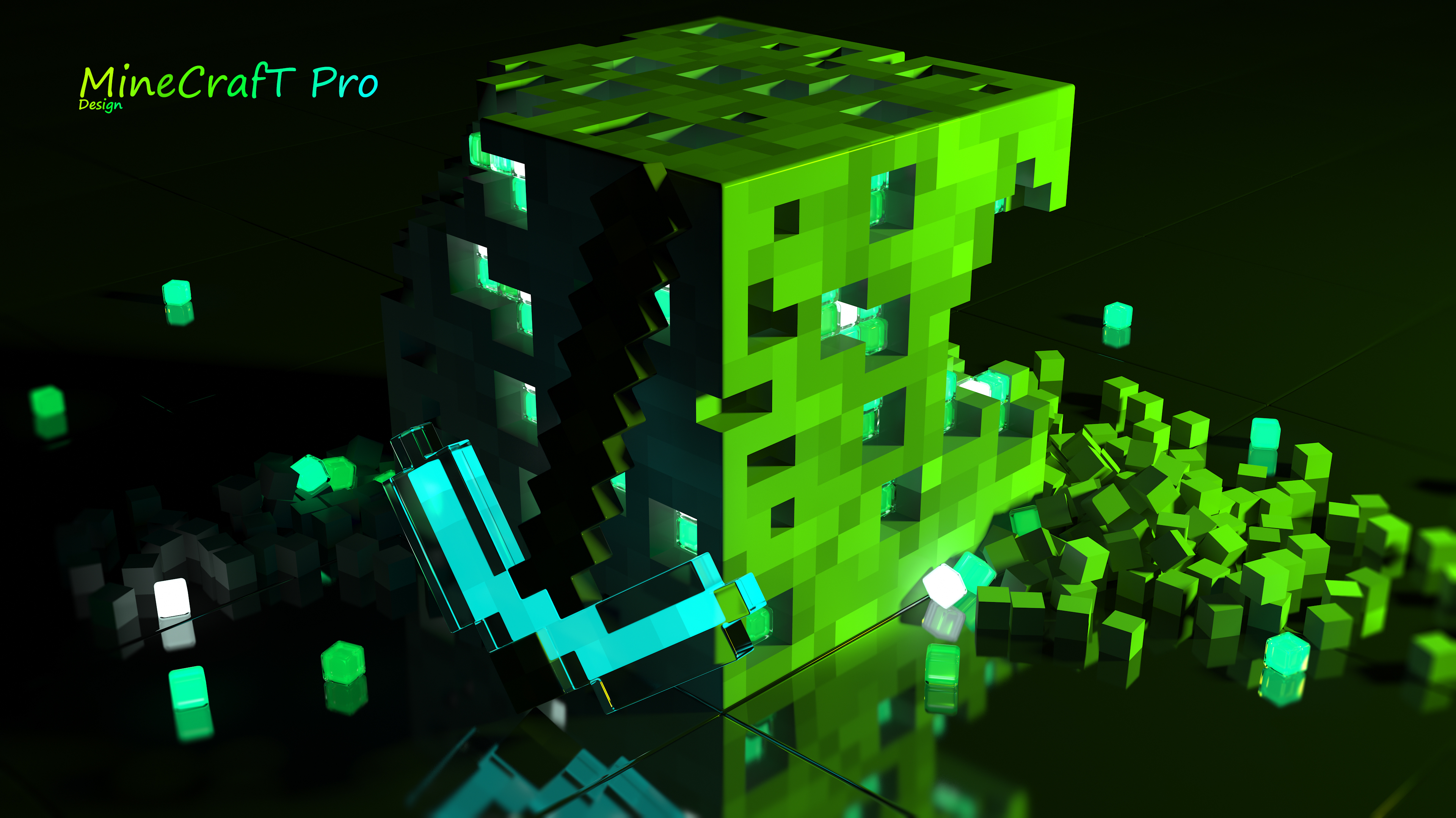 Free photo Minecraft Green