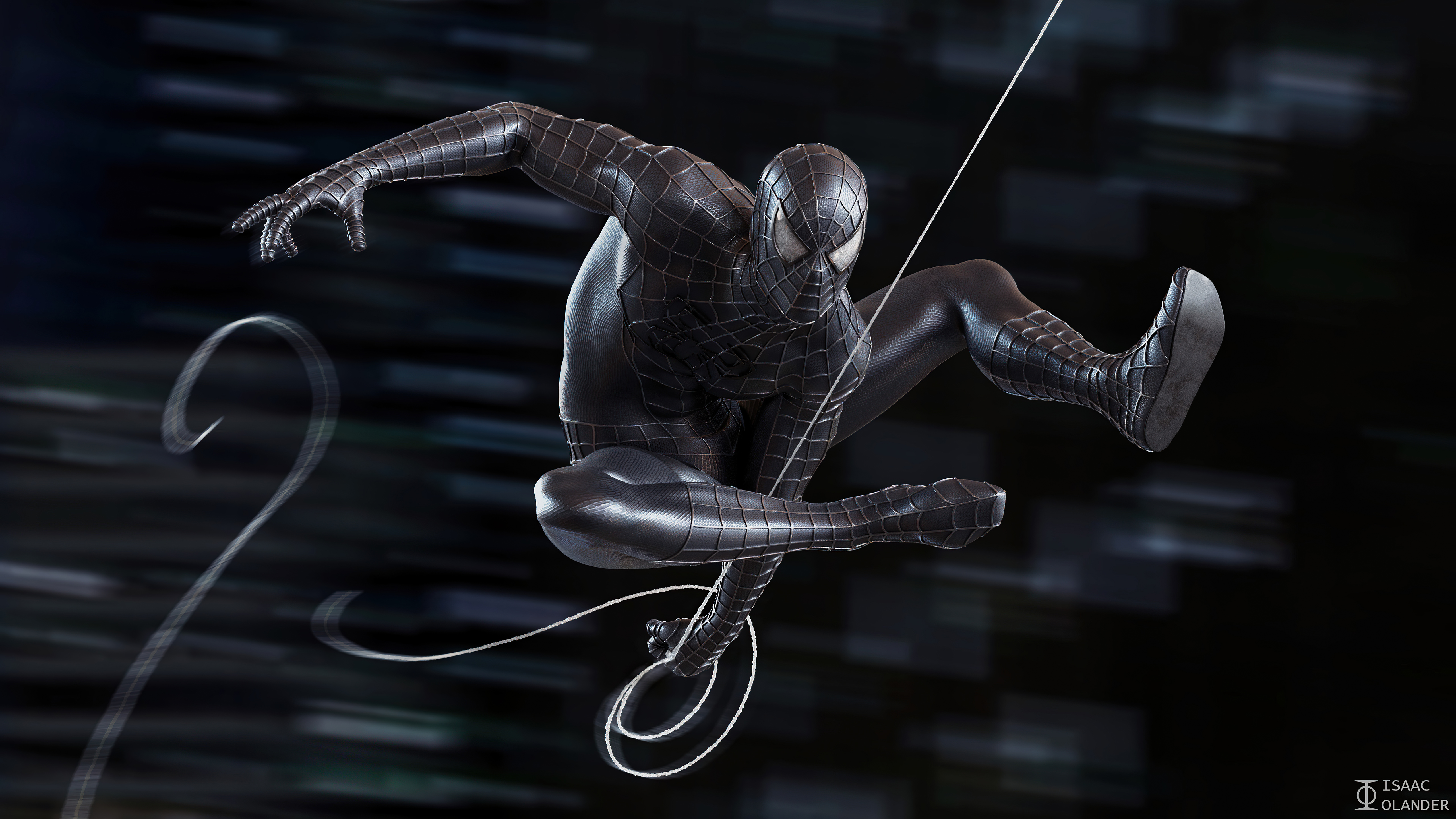 Wallpapers spider man black rendering on the desktop