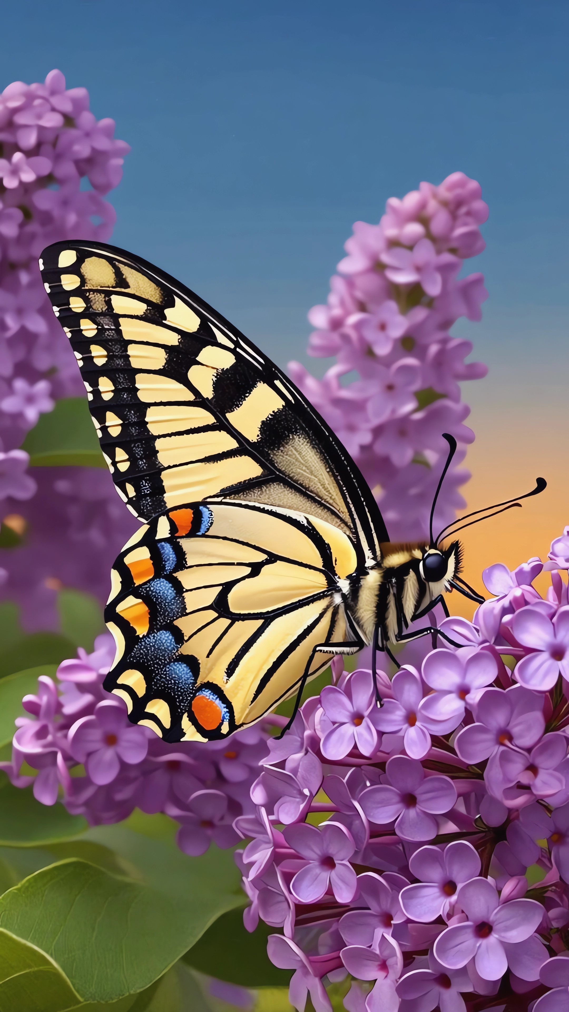 Бабочка на сирени