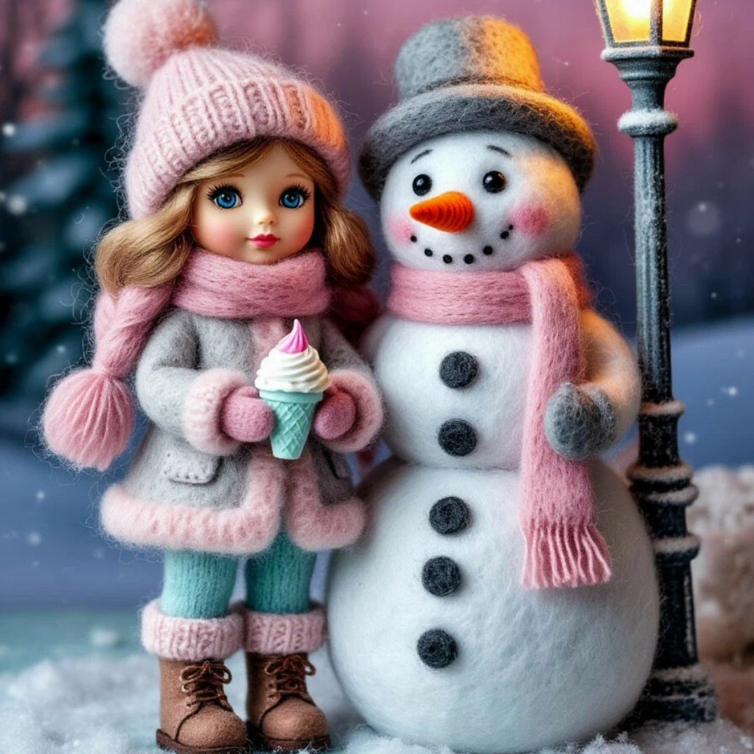 Девочка и снеговик