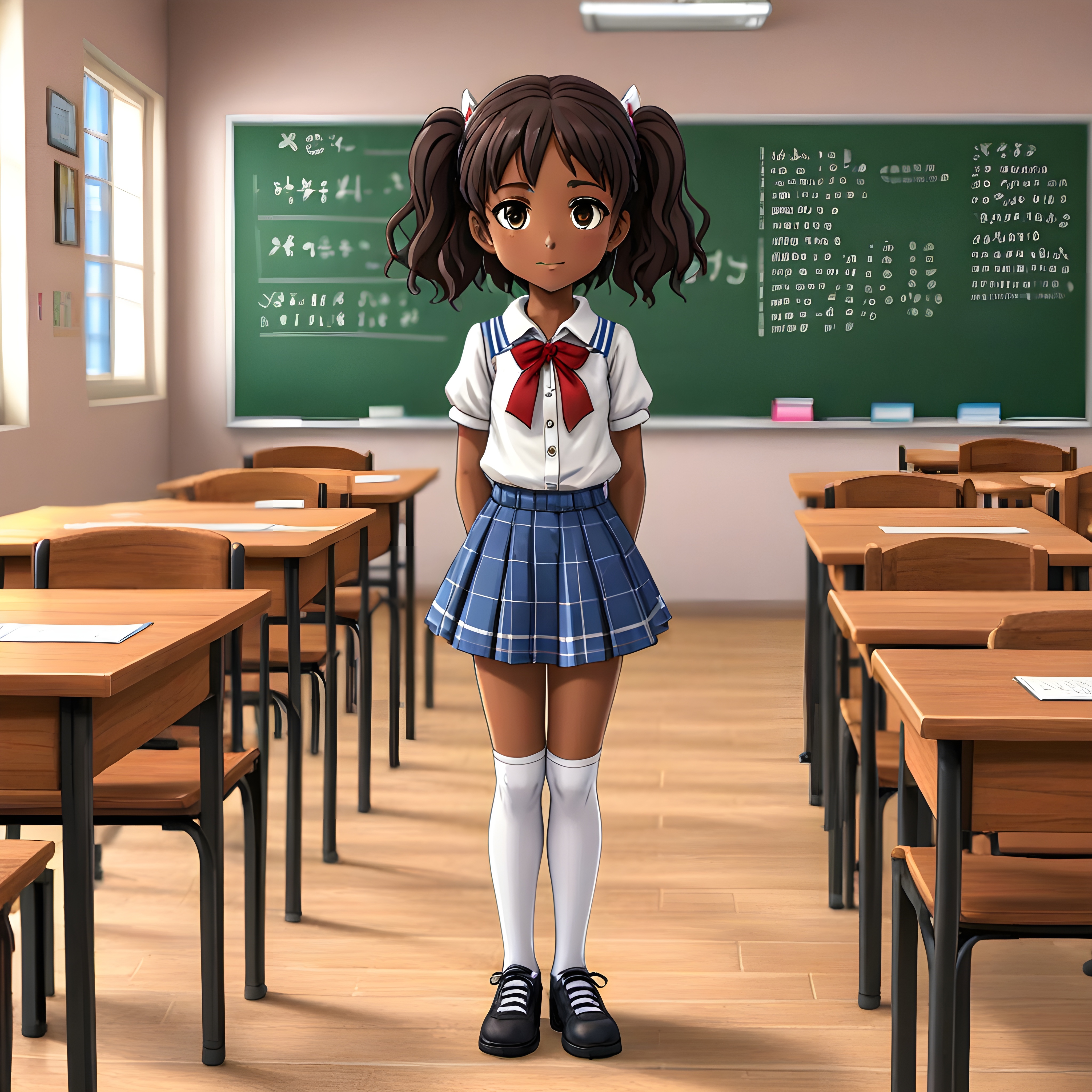 Free photo Anime schoolgirl
