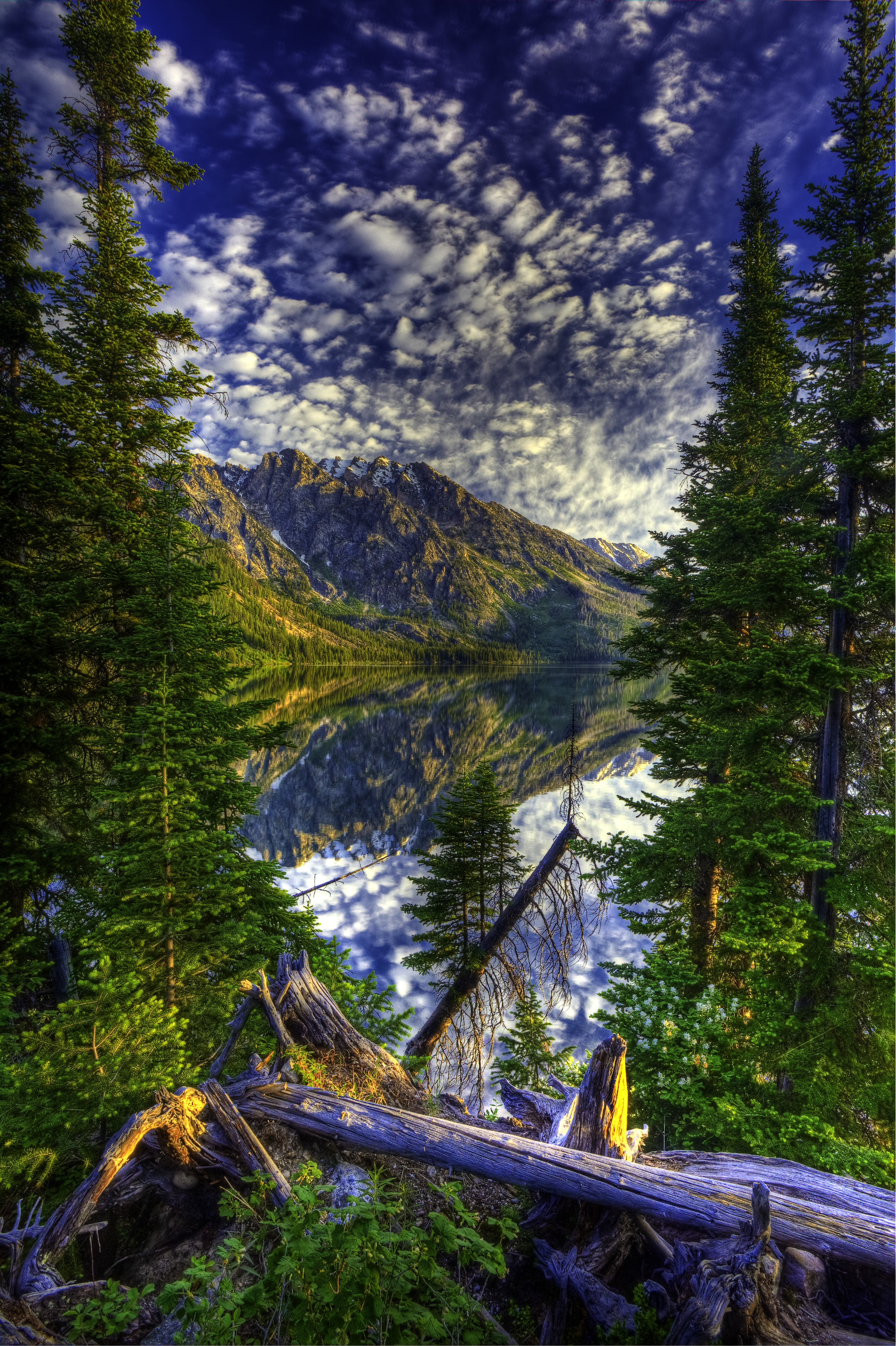 Wallpapers sunset Grand Teton National Park reflection on the desktop