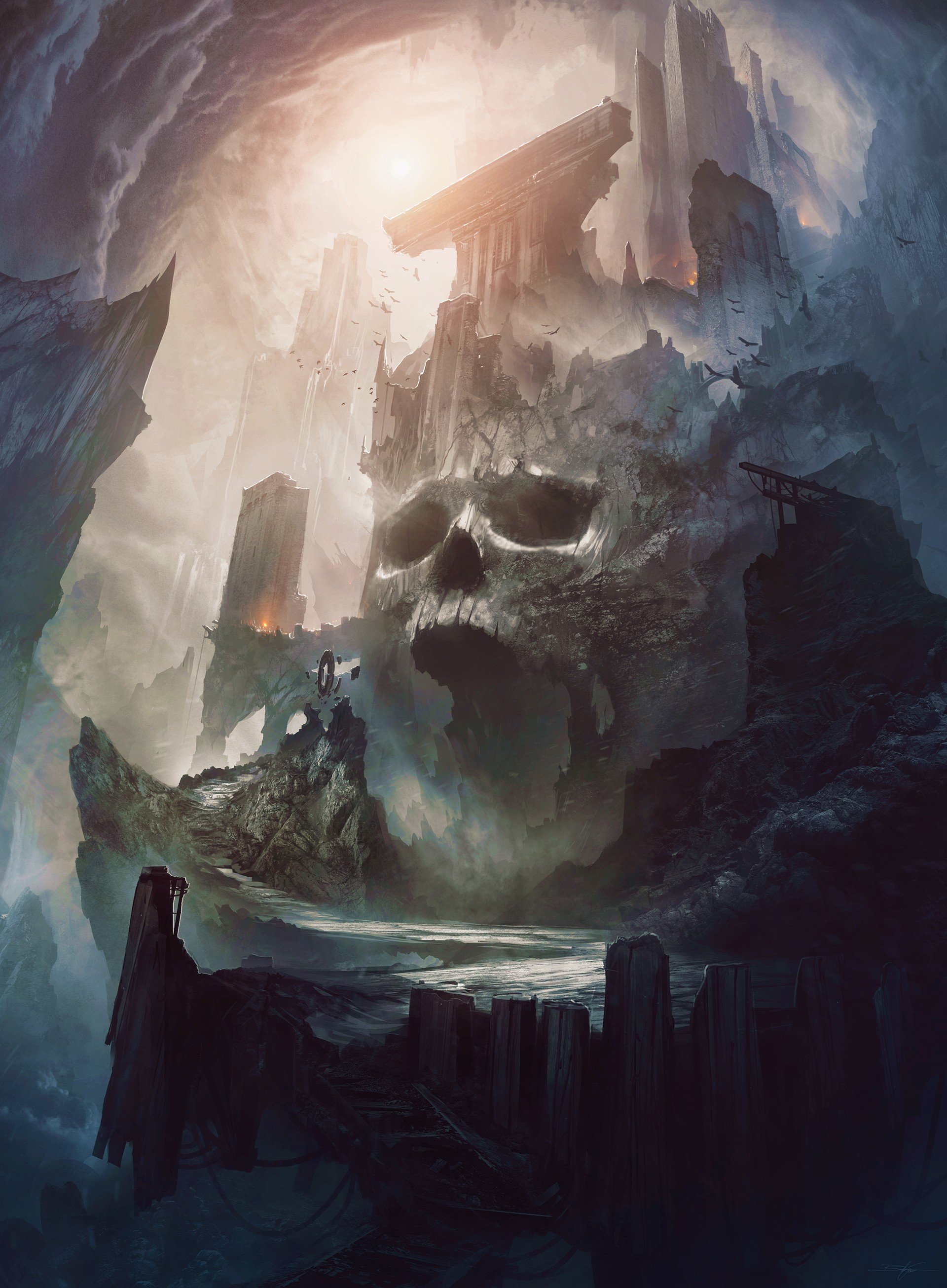 Wallpapers skull Wallpaper rendering on the desktop
