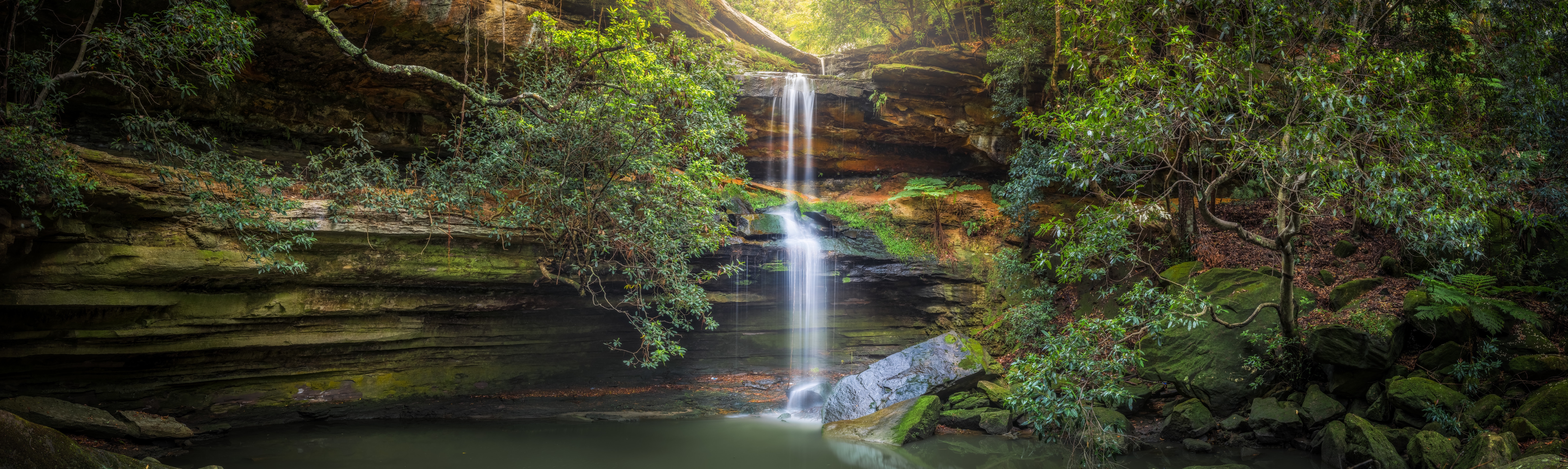 Wallpapers waterfall trees Australia on the desktop