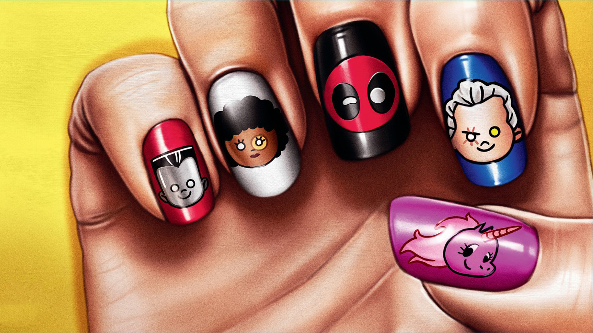 Free photo A cool DeadPool 2 manicure.