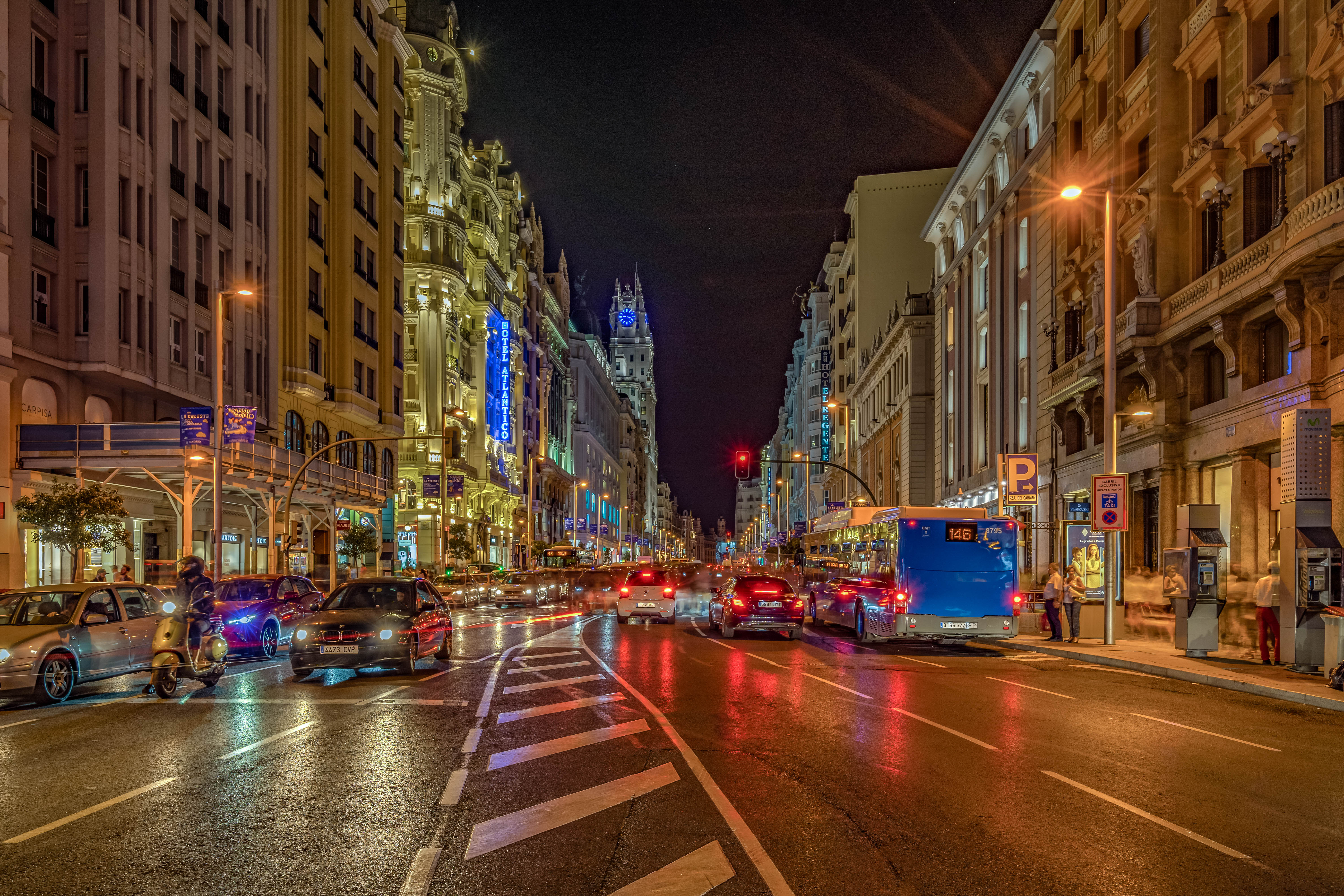 Обои Gran Via Madrid Spain на рабочий стол