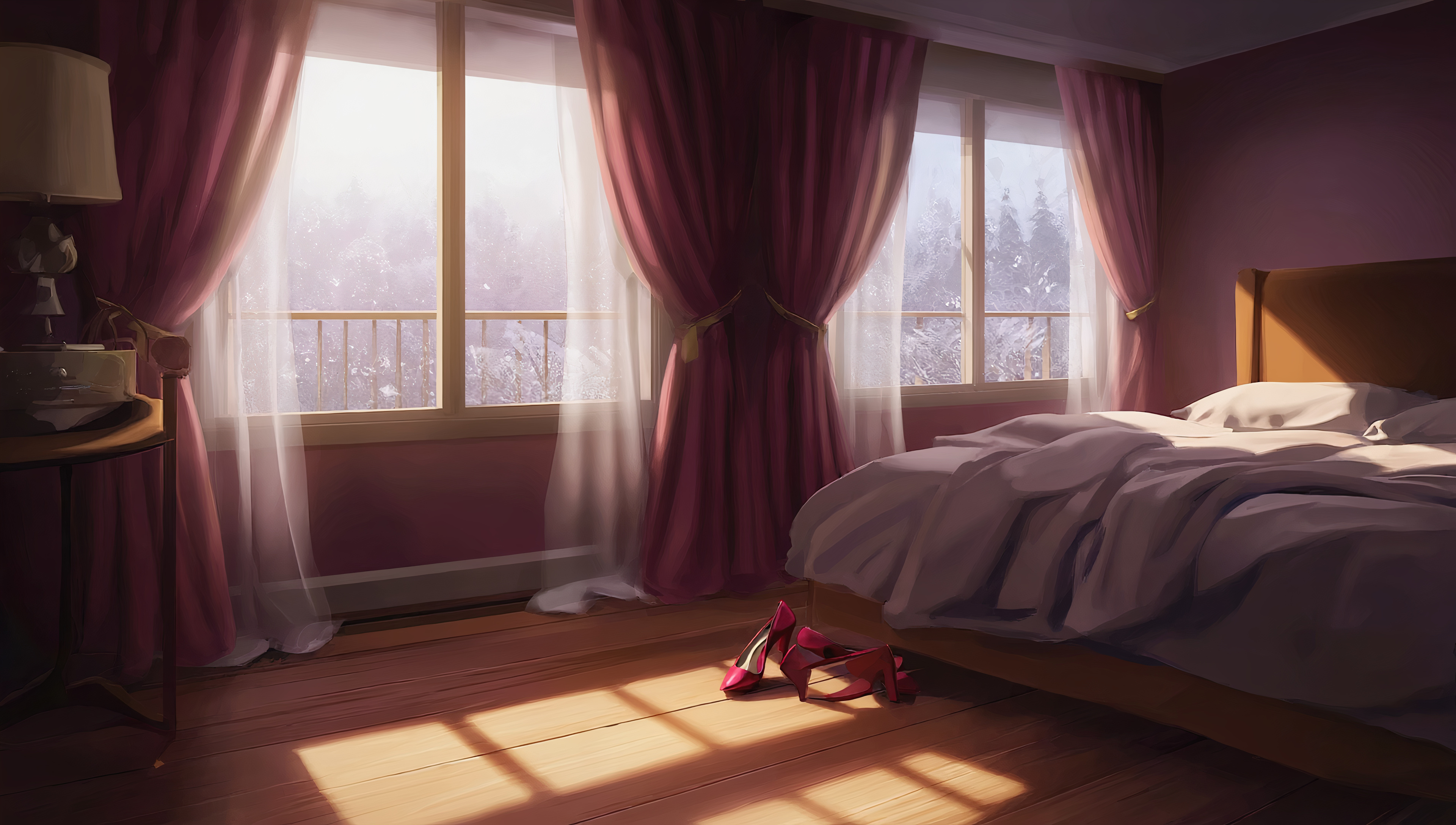 Free photo Desktop wallpaper, good morning. in a country house..............