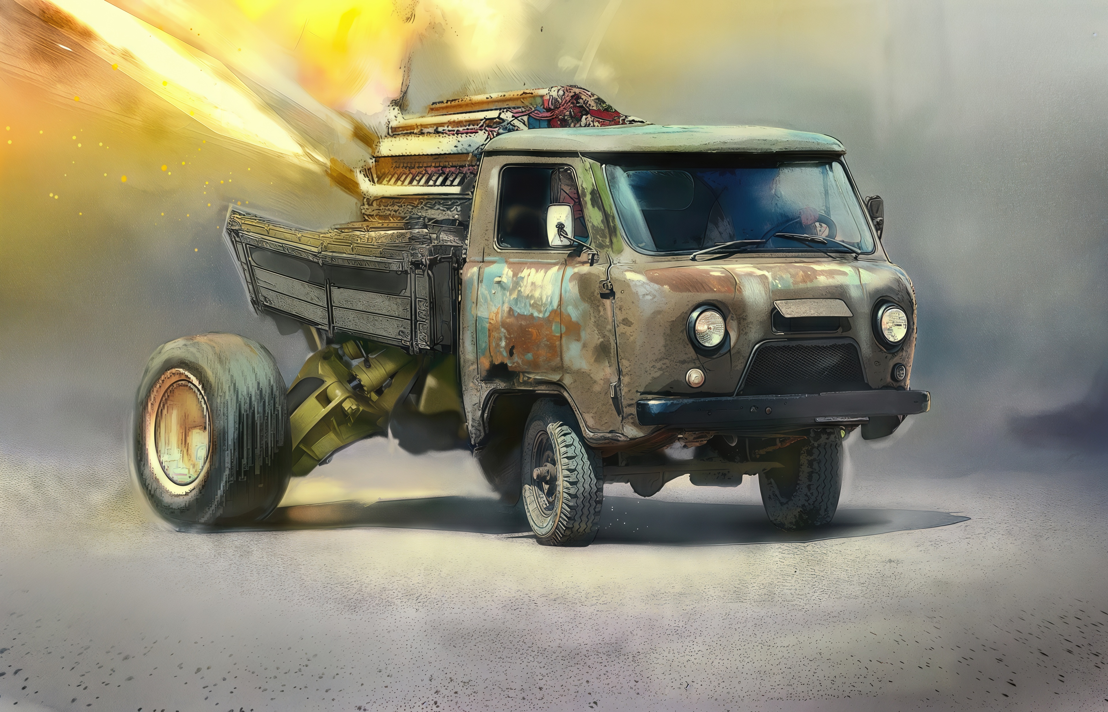 Wallpapers UAZ postapokalypse off-road on the desktop