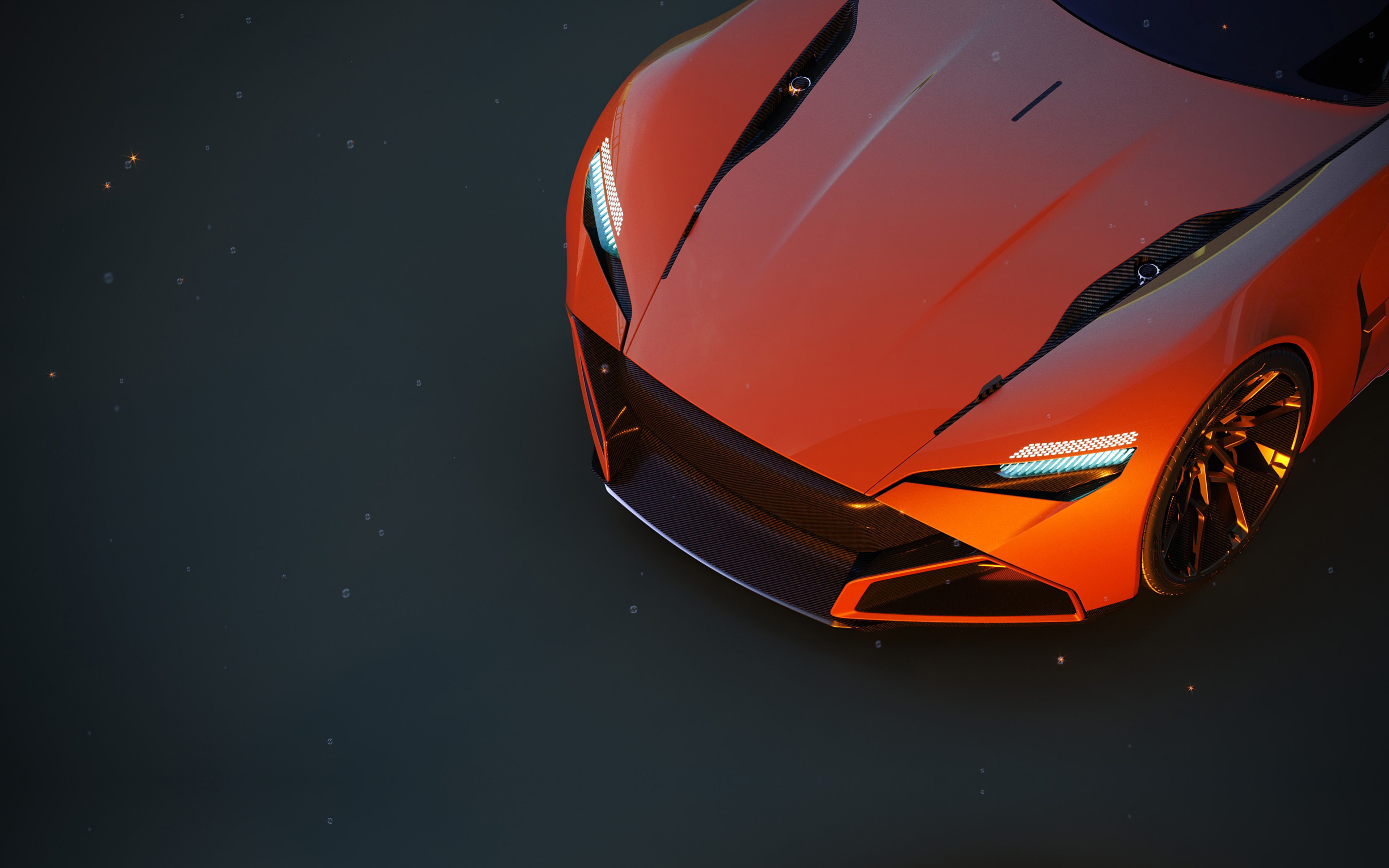 Wallpapers wallpaper continental orange supercars headlights on the desktop