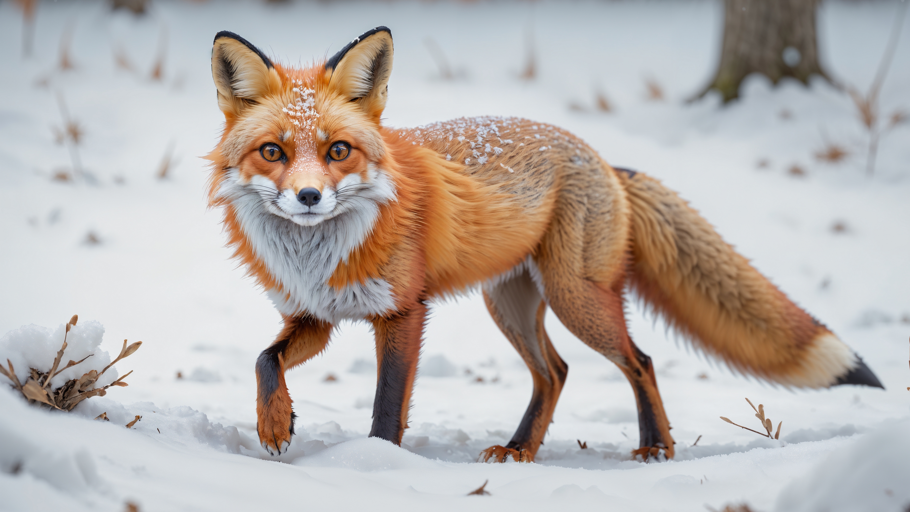 Бесплатное фото Лиса кое-что заметила.