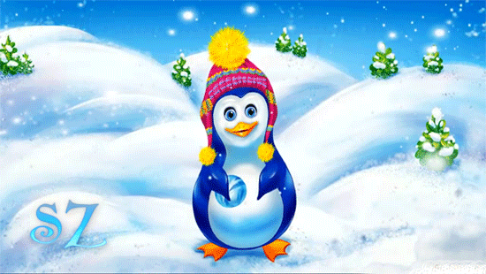 Free postcard The Blue Penguin