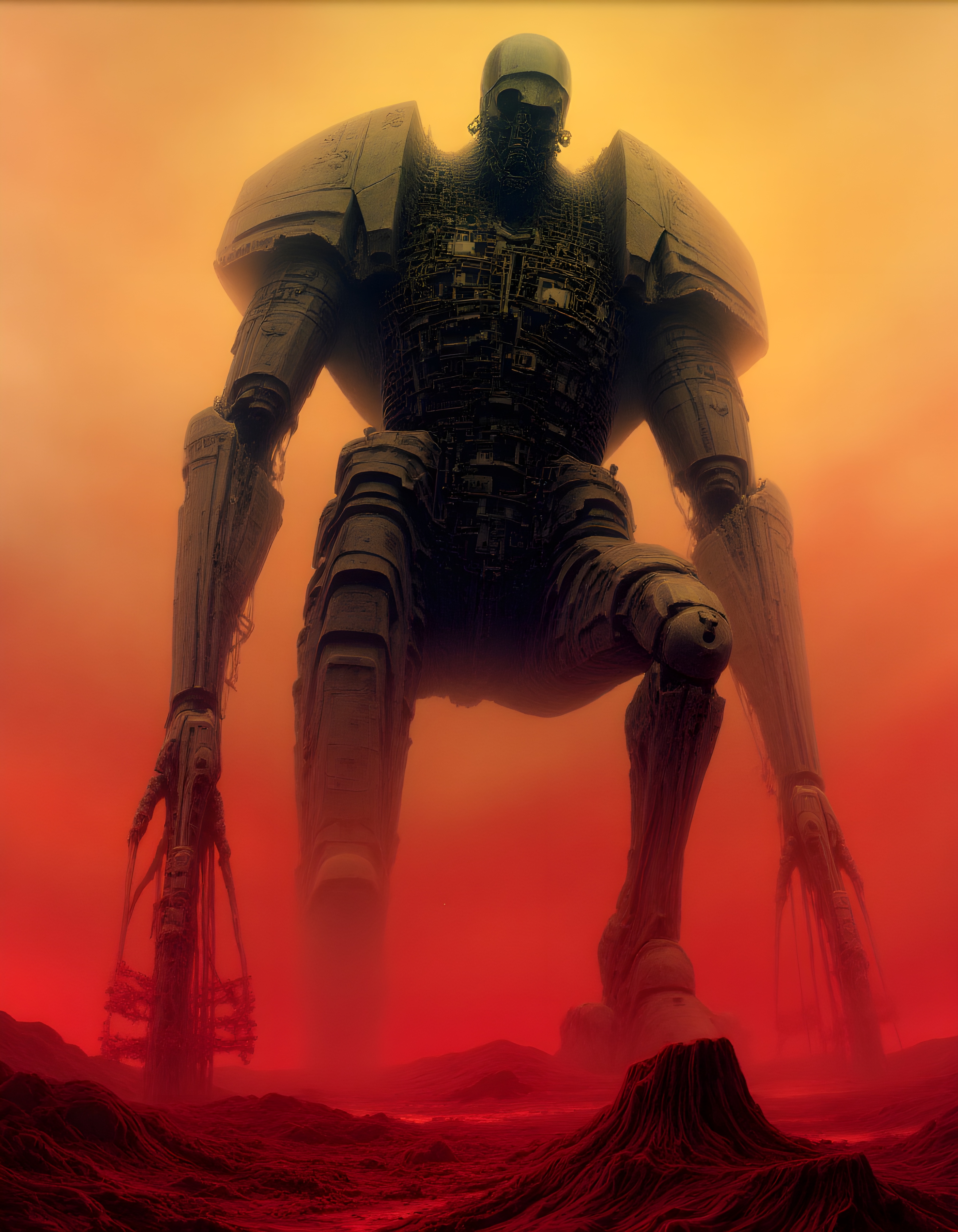 A giant statue in the desert